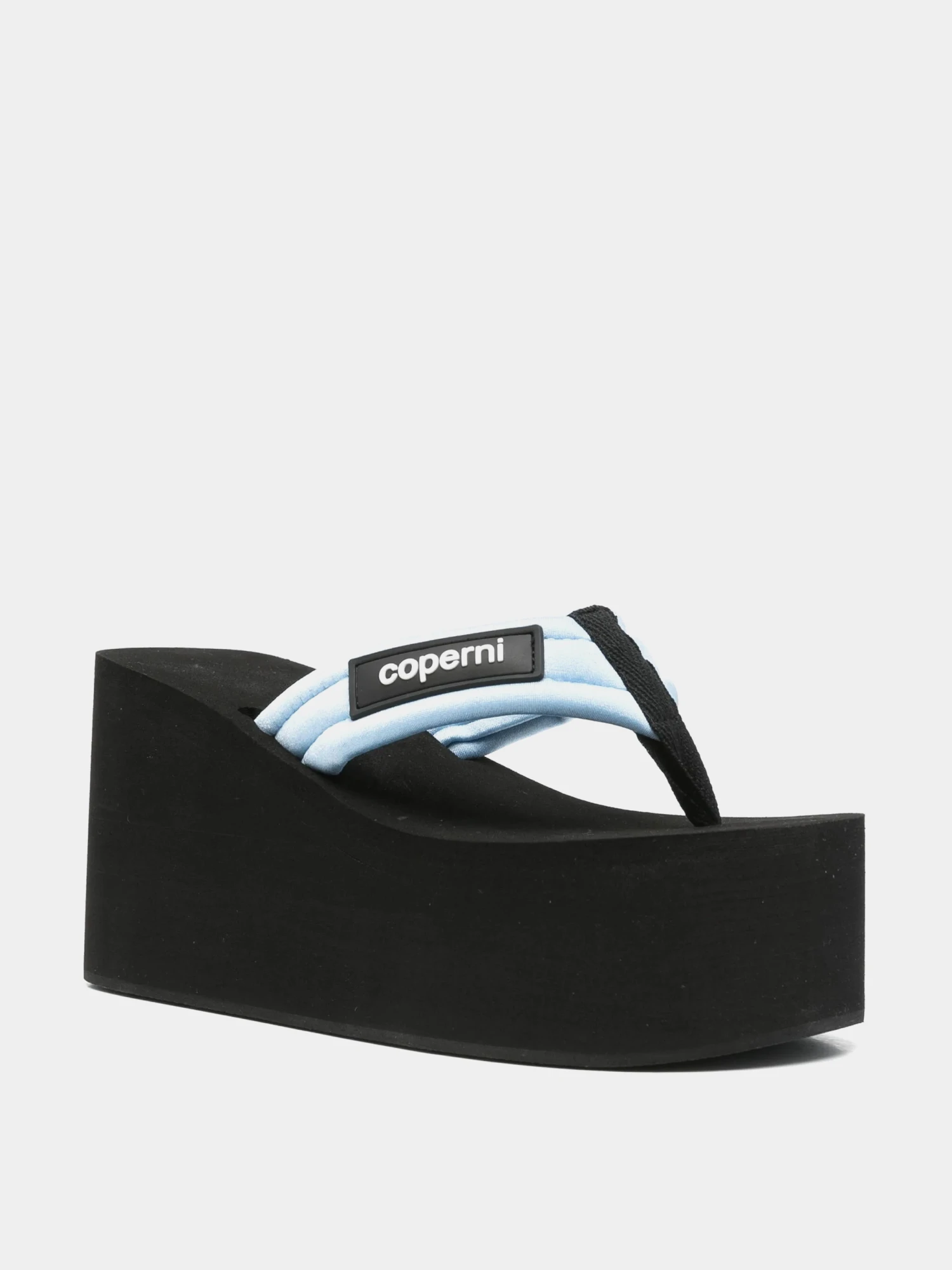 Женские сандалии Coperni Branded Wedge Black/Blue
