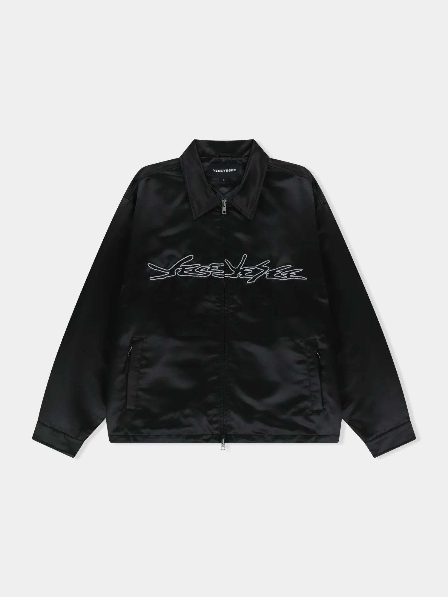 Куртка YESEYESEE Logo Applique Satin Coach Black