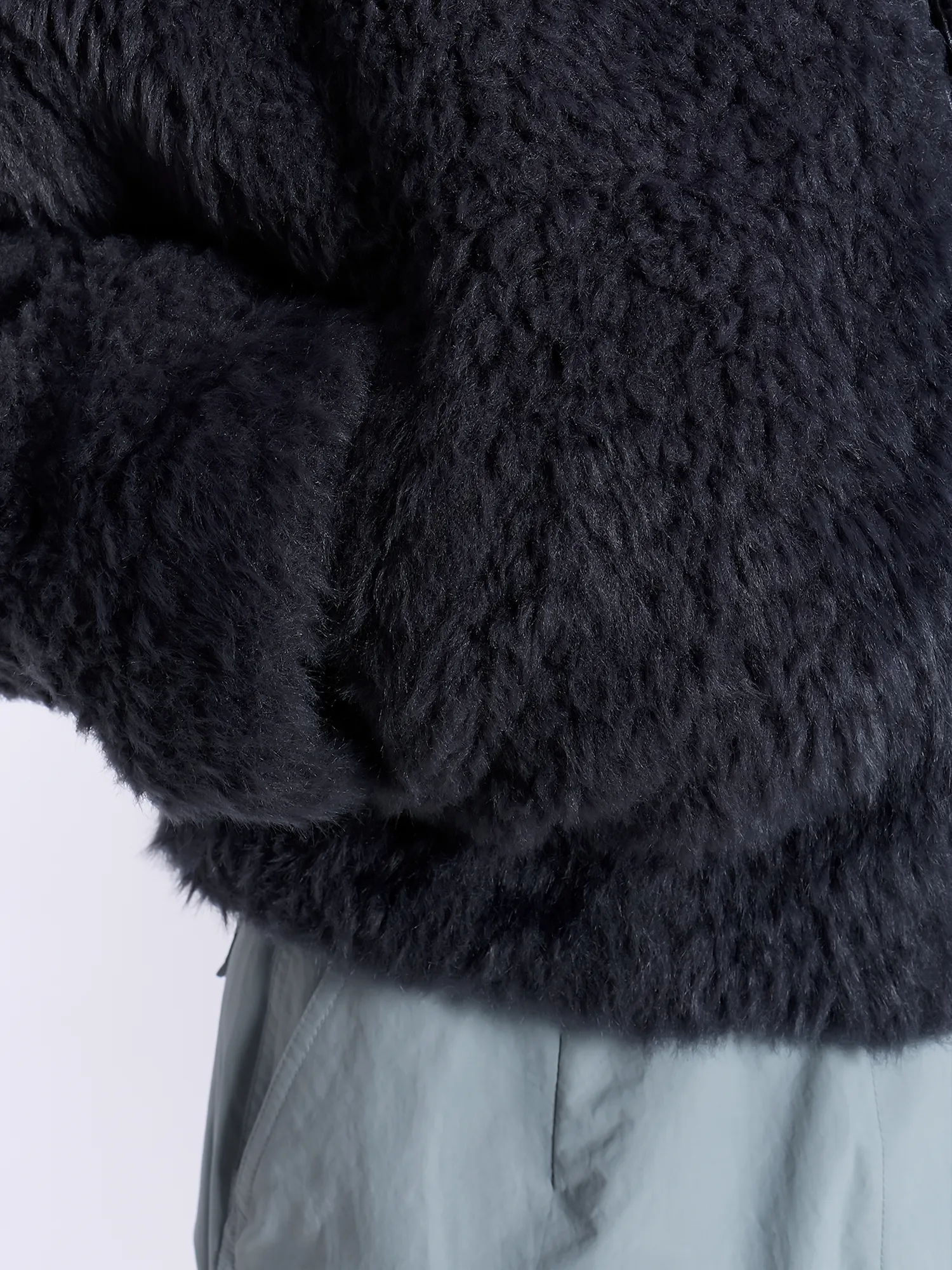 Женская флисовая куртка AMOMENTO Hairy Fur Blouson Charcoal