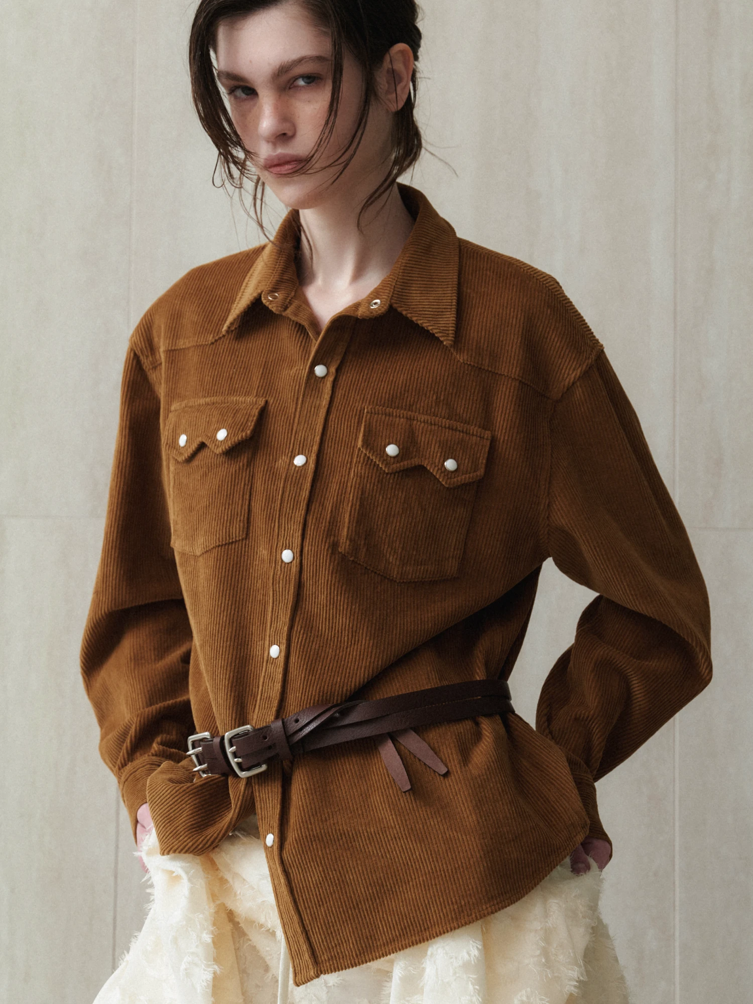Ремень EPINGLER  2-Line Leather Brown
