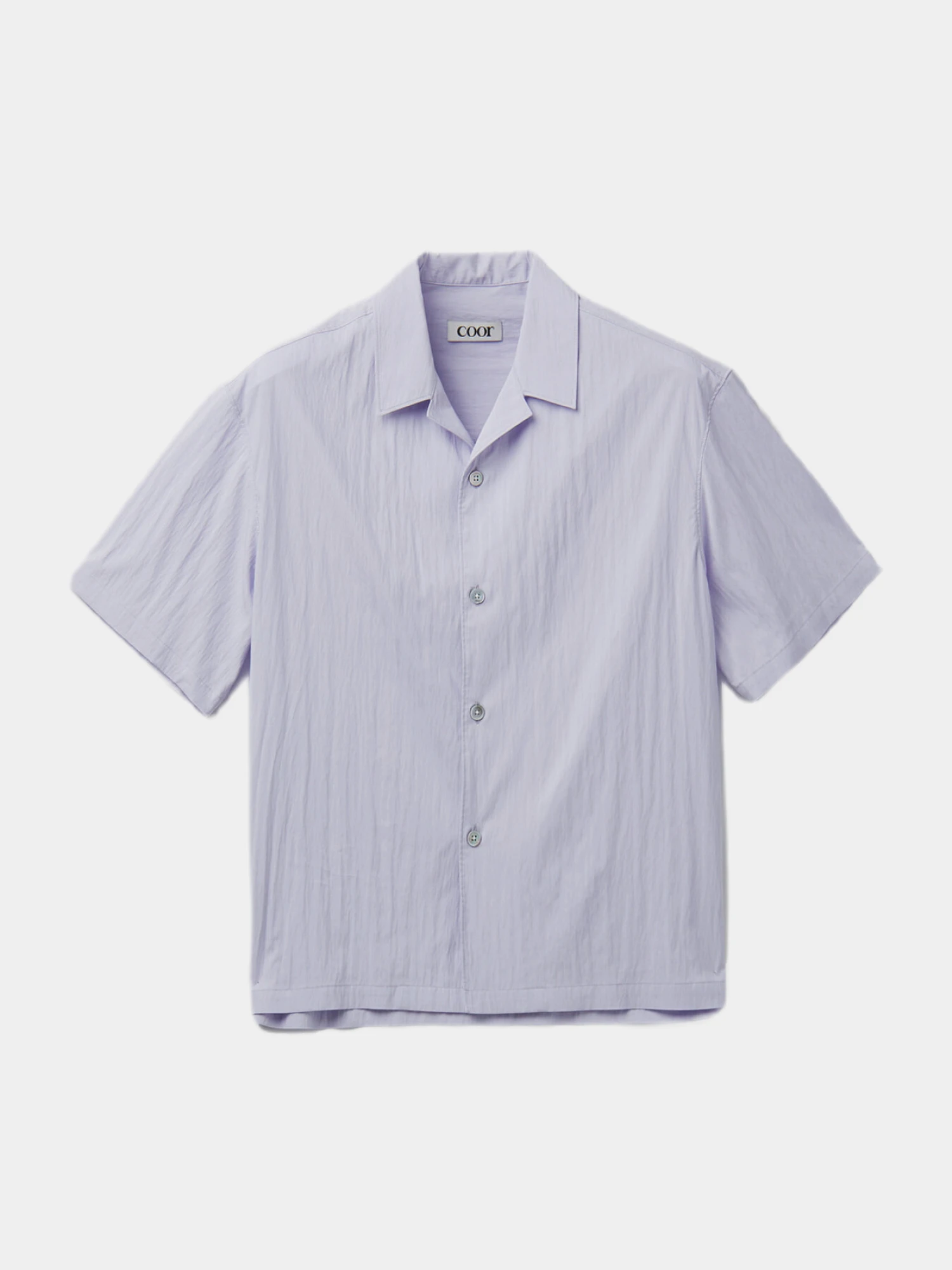 Рубашка COOR Natural Wrinkle Open Collar Light Purple