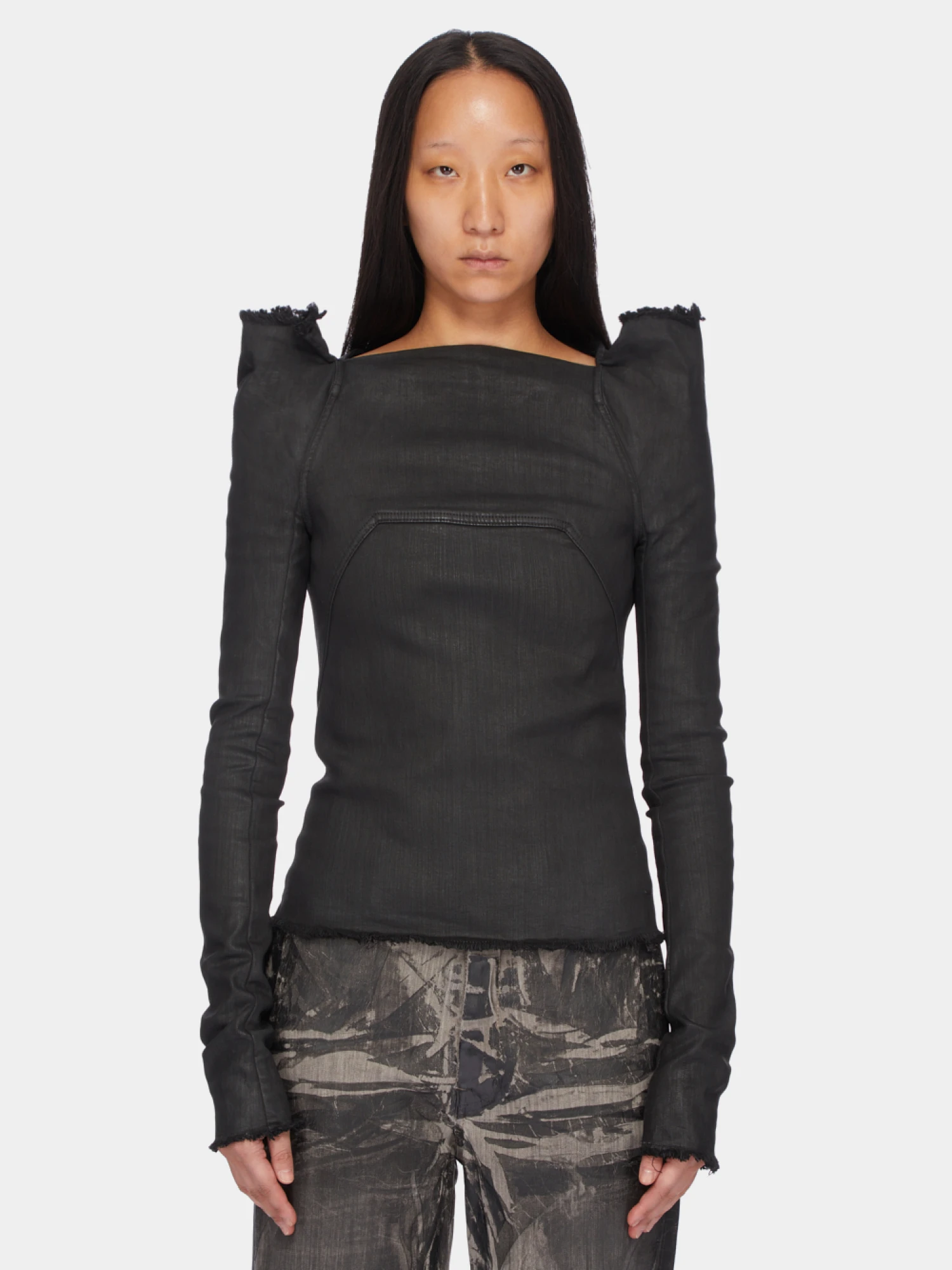 Женский топ RICK OWENS DRKSHDW Denim Tec Wax Black