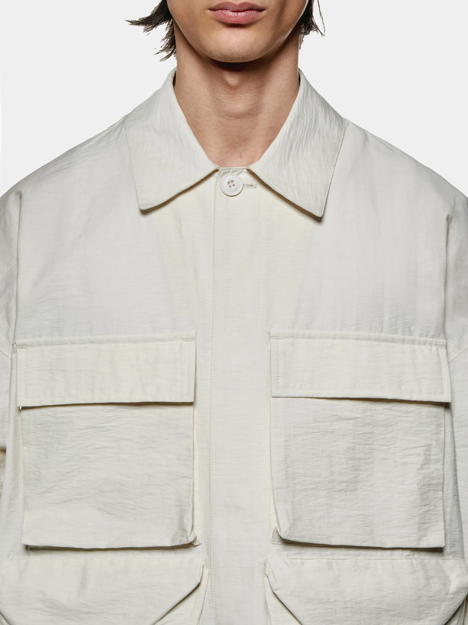 Ветровка MKI MIYUKI ZOKU Washed Cotton Nylon Box Bone
