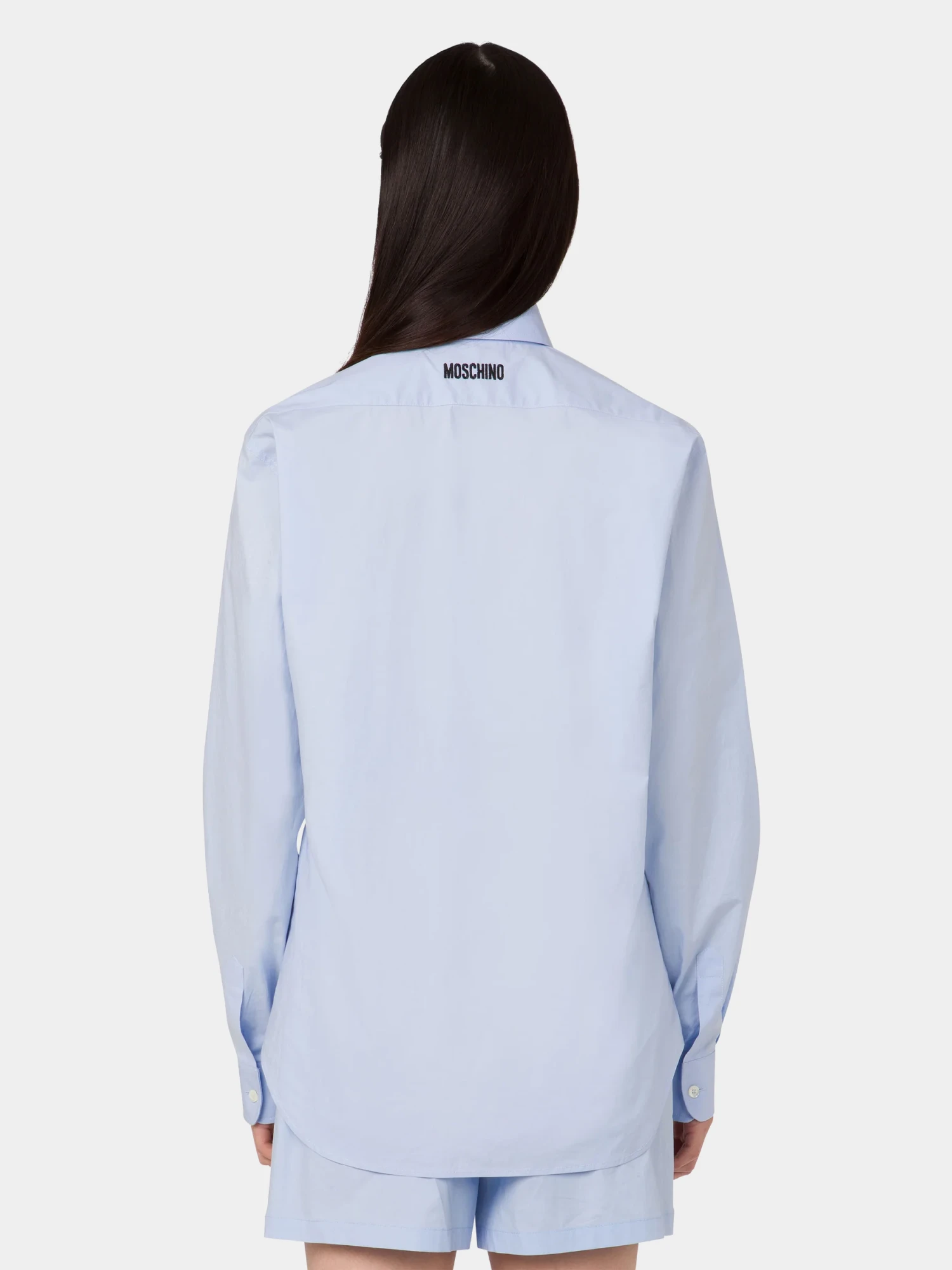 Женская рубашка MOSCHINO Goose Shirt Light Blue