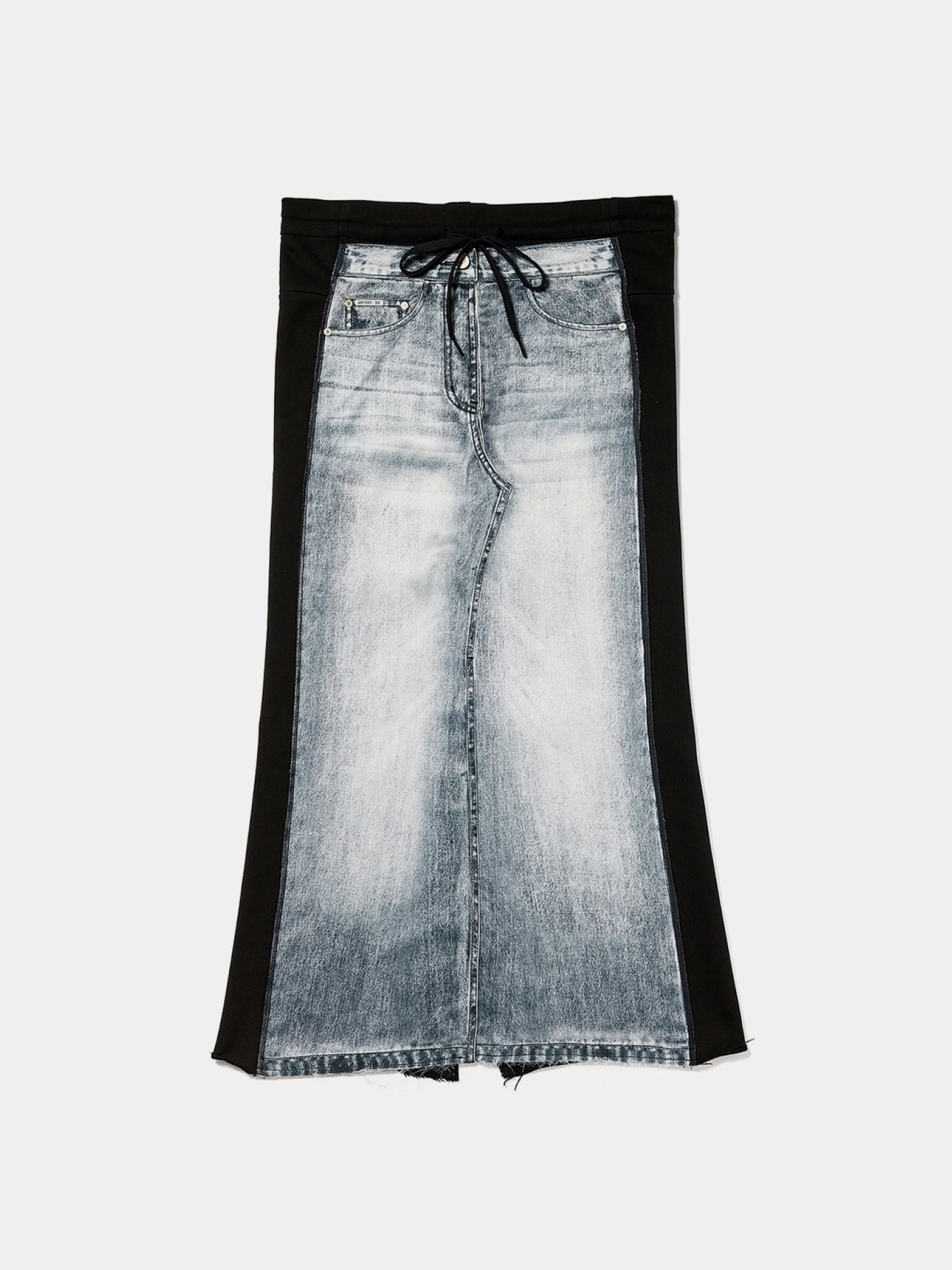 Женская Юбка OPEN YY Front Jean Effect Jersey Black