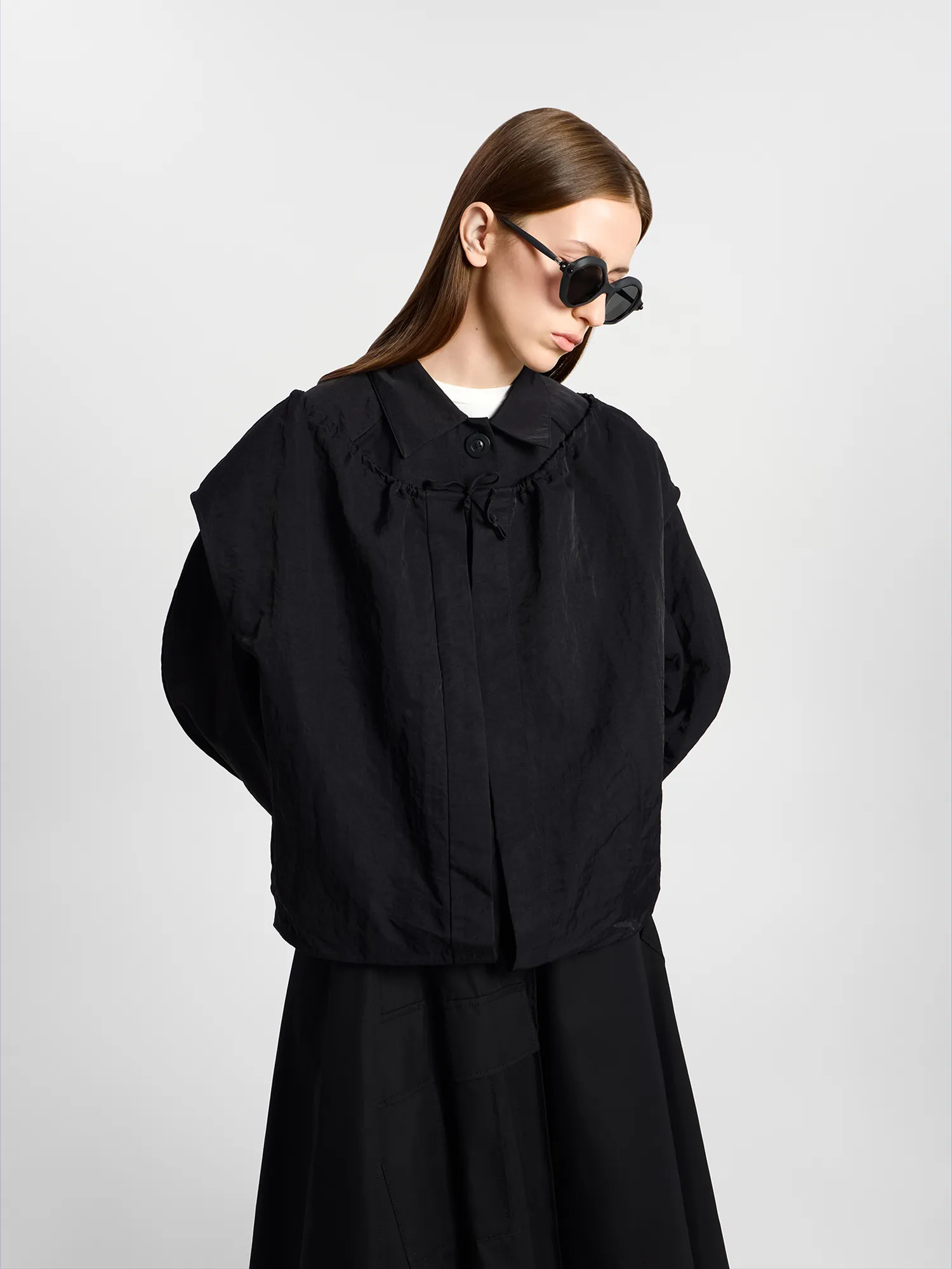 Женская ветровка EPINGLER Shirring Outshirts Black