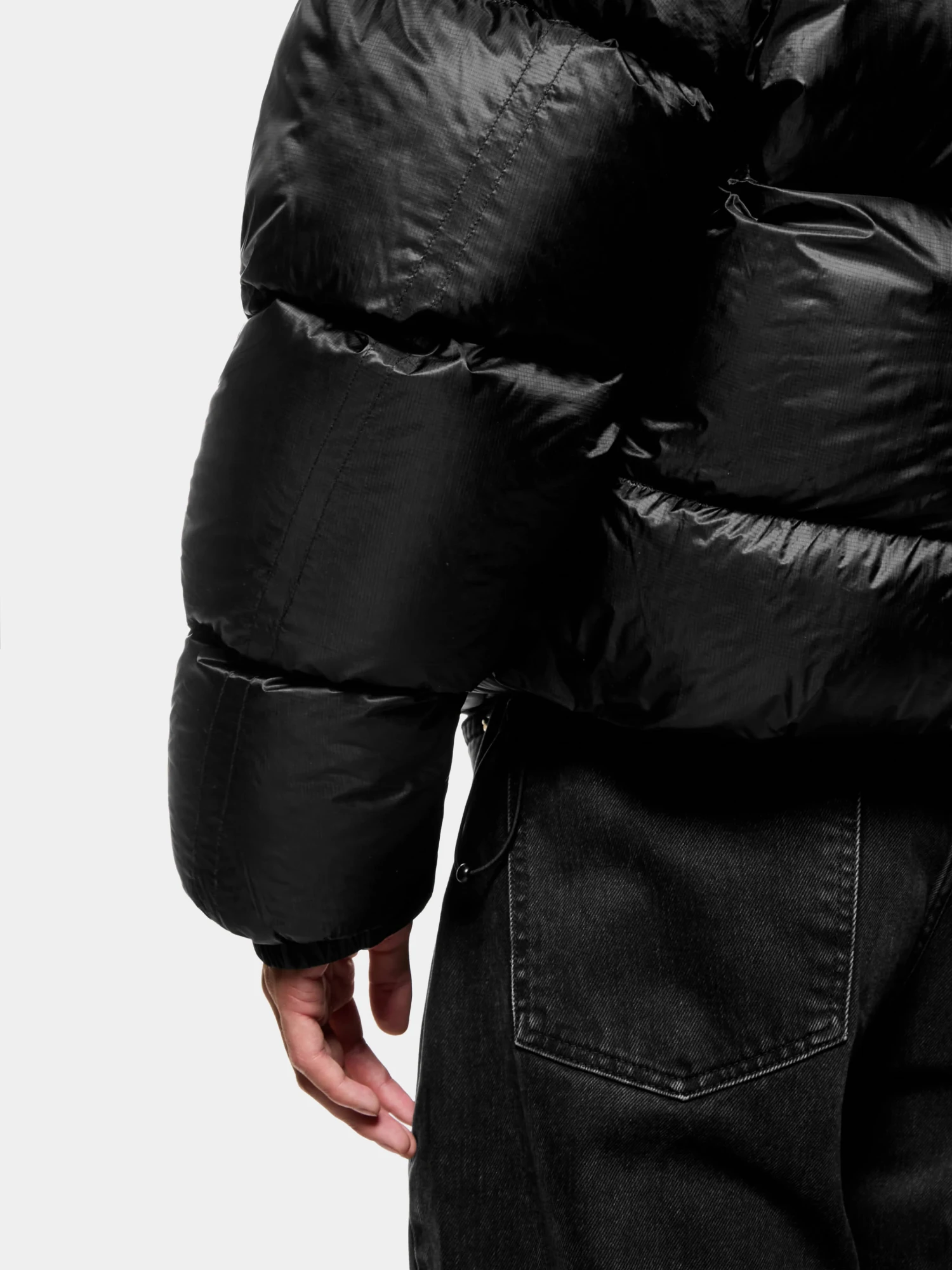 Пуховик MKI MIYUKI ZOKU Translucent Hooded Bubble Black