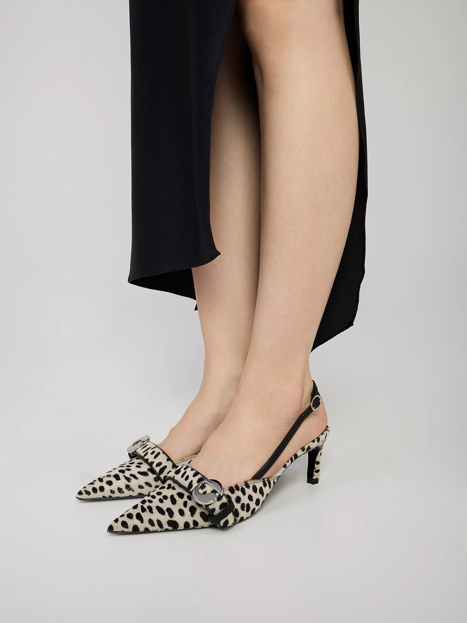 Женские туфли Coperni Belt Kitten Stiletto White/Black