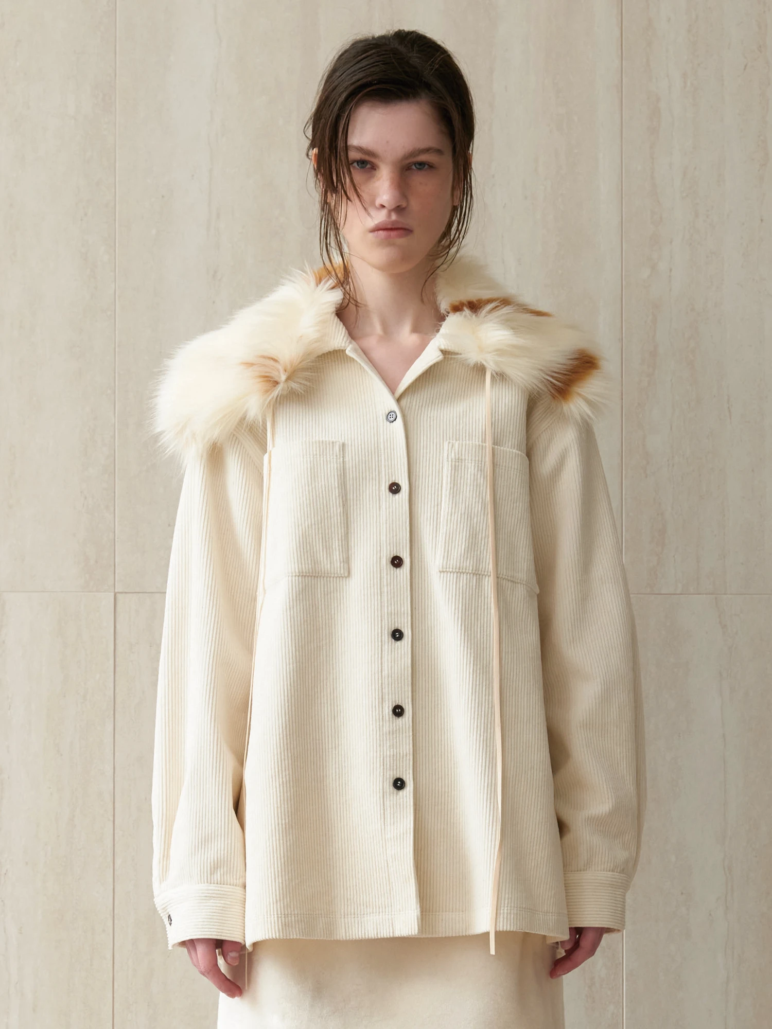 Шарф-воротник EPINGLER Collar Neck Cape Fur Spotted
