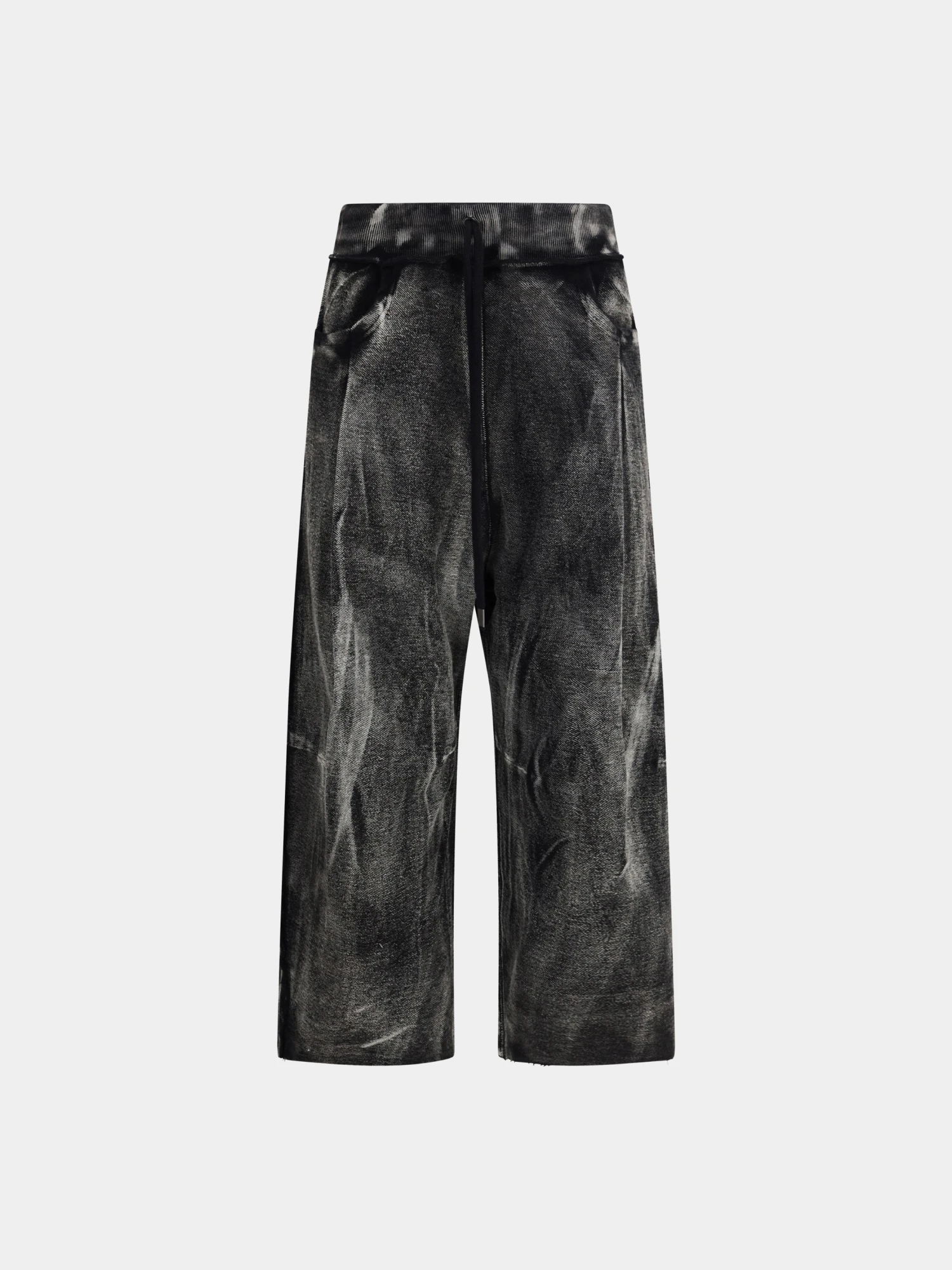 Женские брюки R13 Cropped Pleated Washed Black