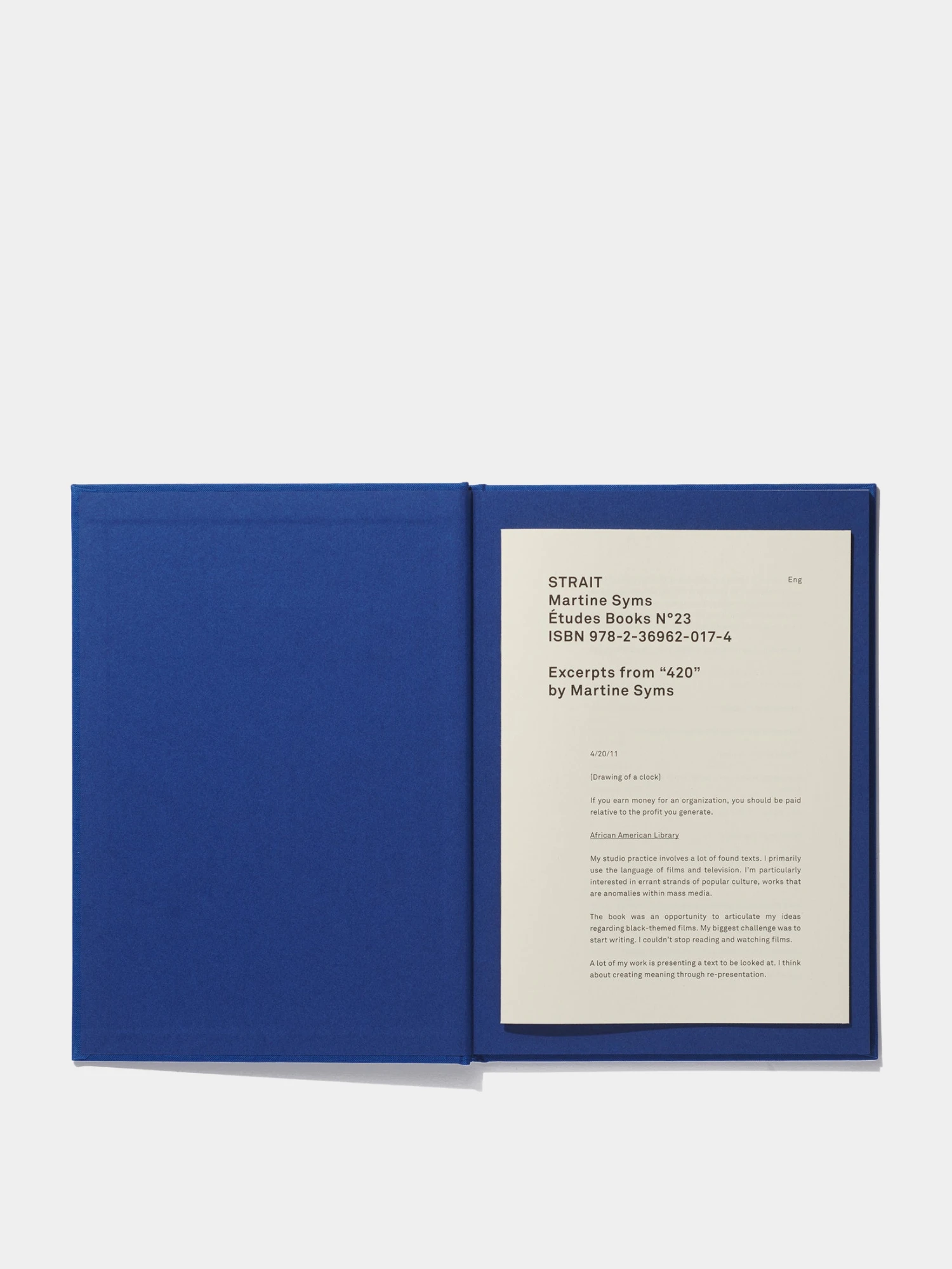 Книга Études Martine Syms - Strait