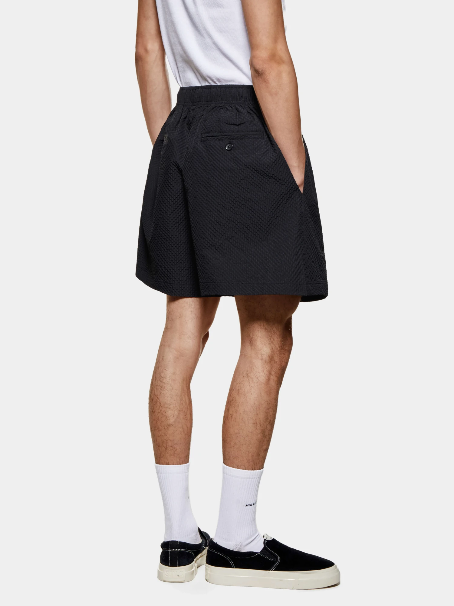 Шорты MKI MIYUKI ZOKU Seersucker Shorts Black