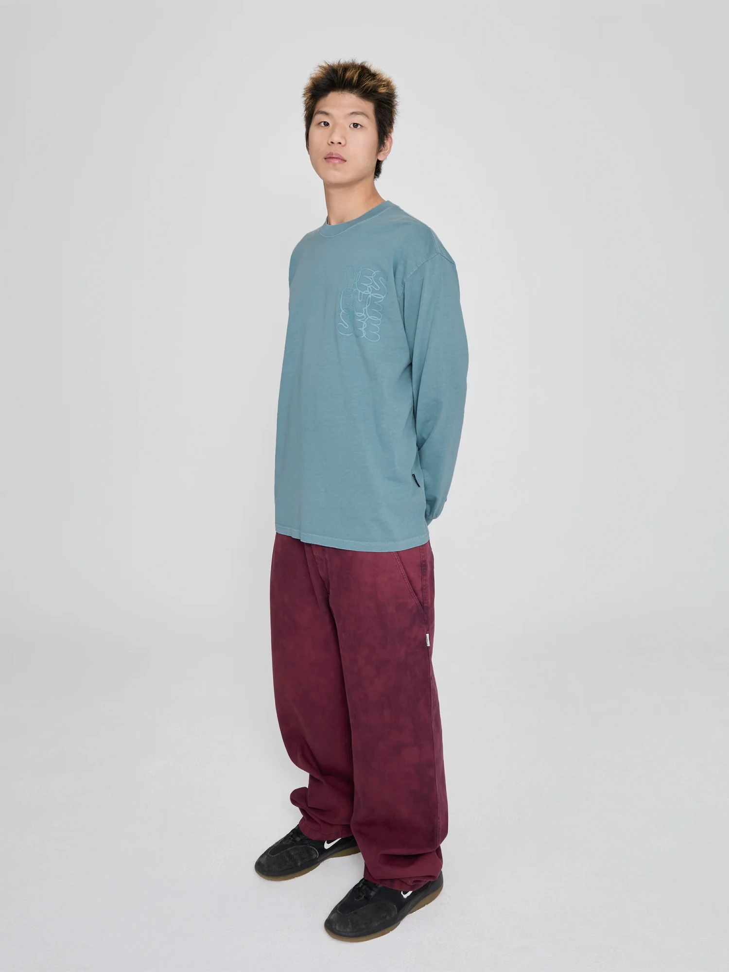 Лонгслив YESEYESEE C-Logo Pigment L/S Blue