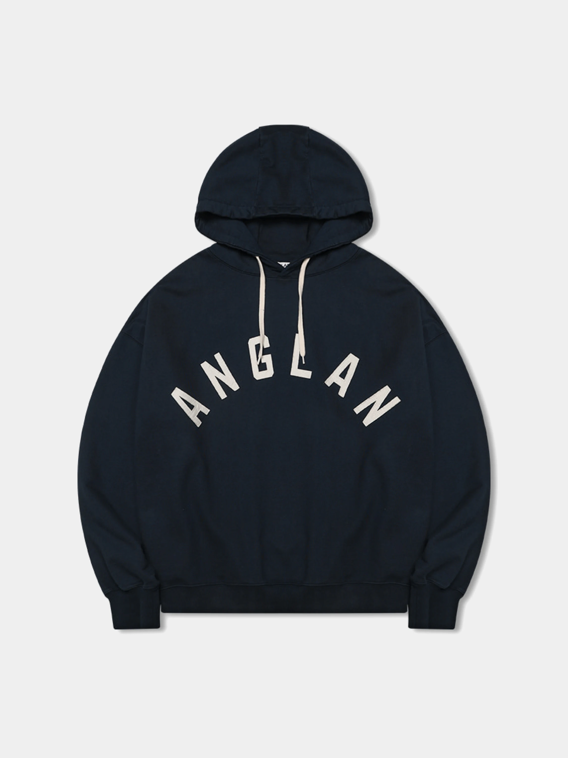 Худи ANGLAN Applique Heavy Sweat Hoodie Navy