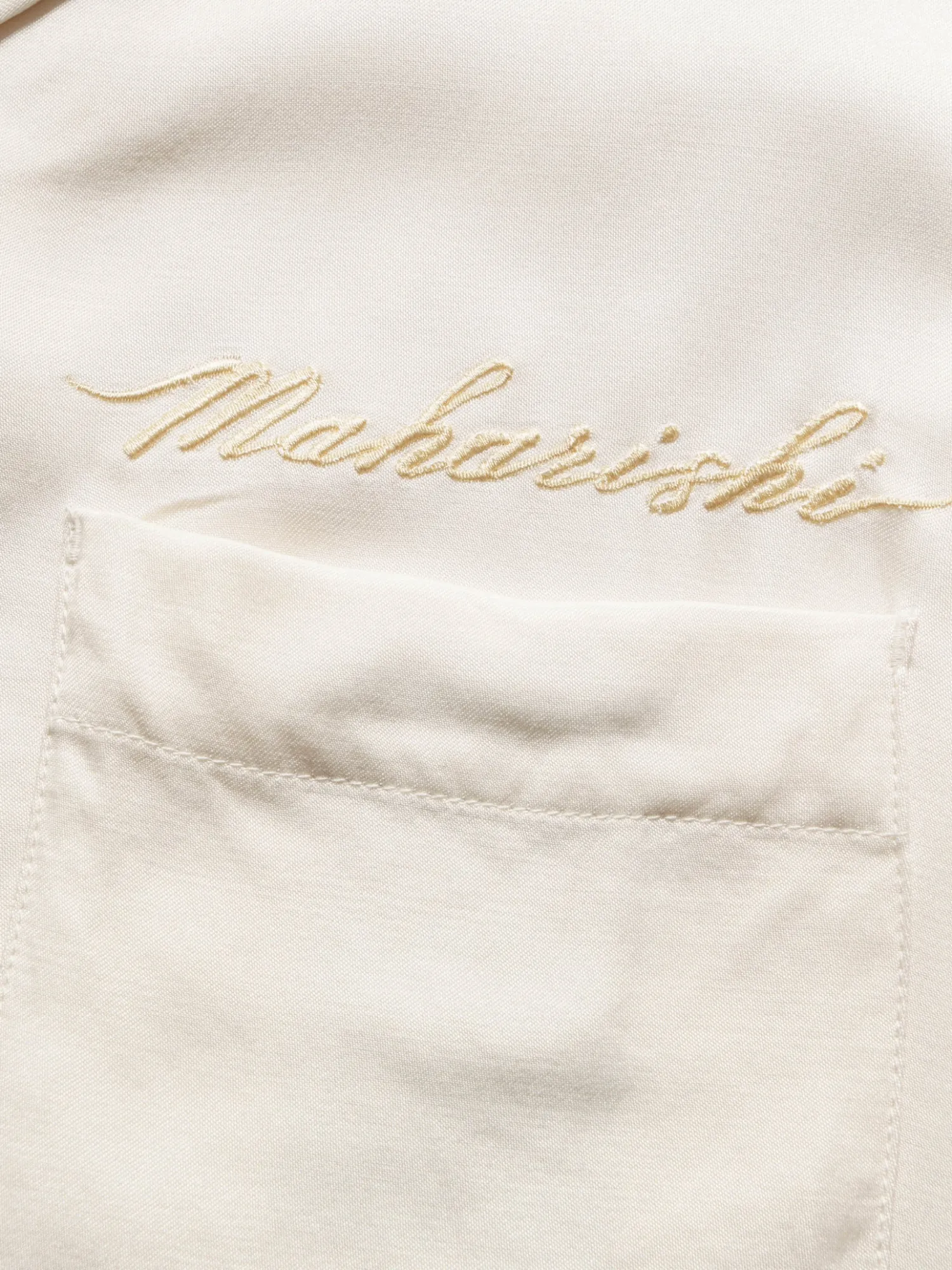 Рубашка MAHARISHI 6098 Tiger Dragon Camp Collar Ecru