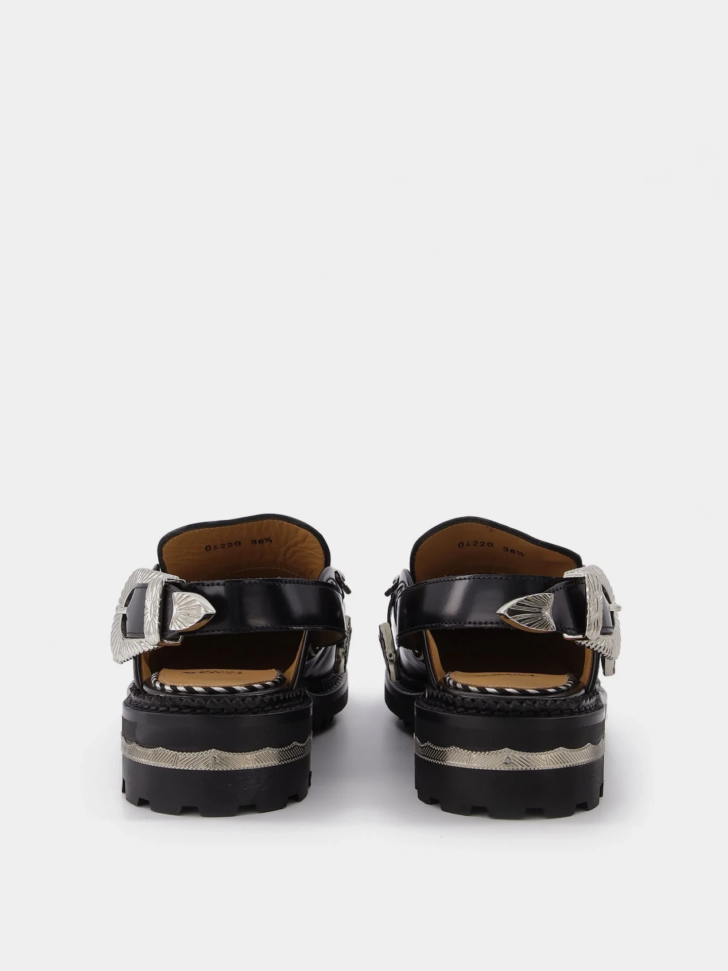 Женские лоферы TOGA Metal Mule Polido Black