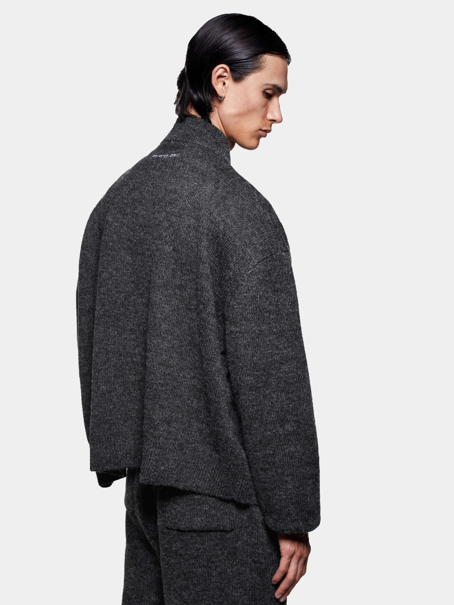 Кардиган MKI MIYUKI ZOKU Mohair Blend Knit Track Charcoal