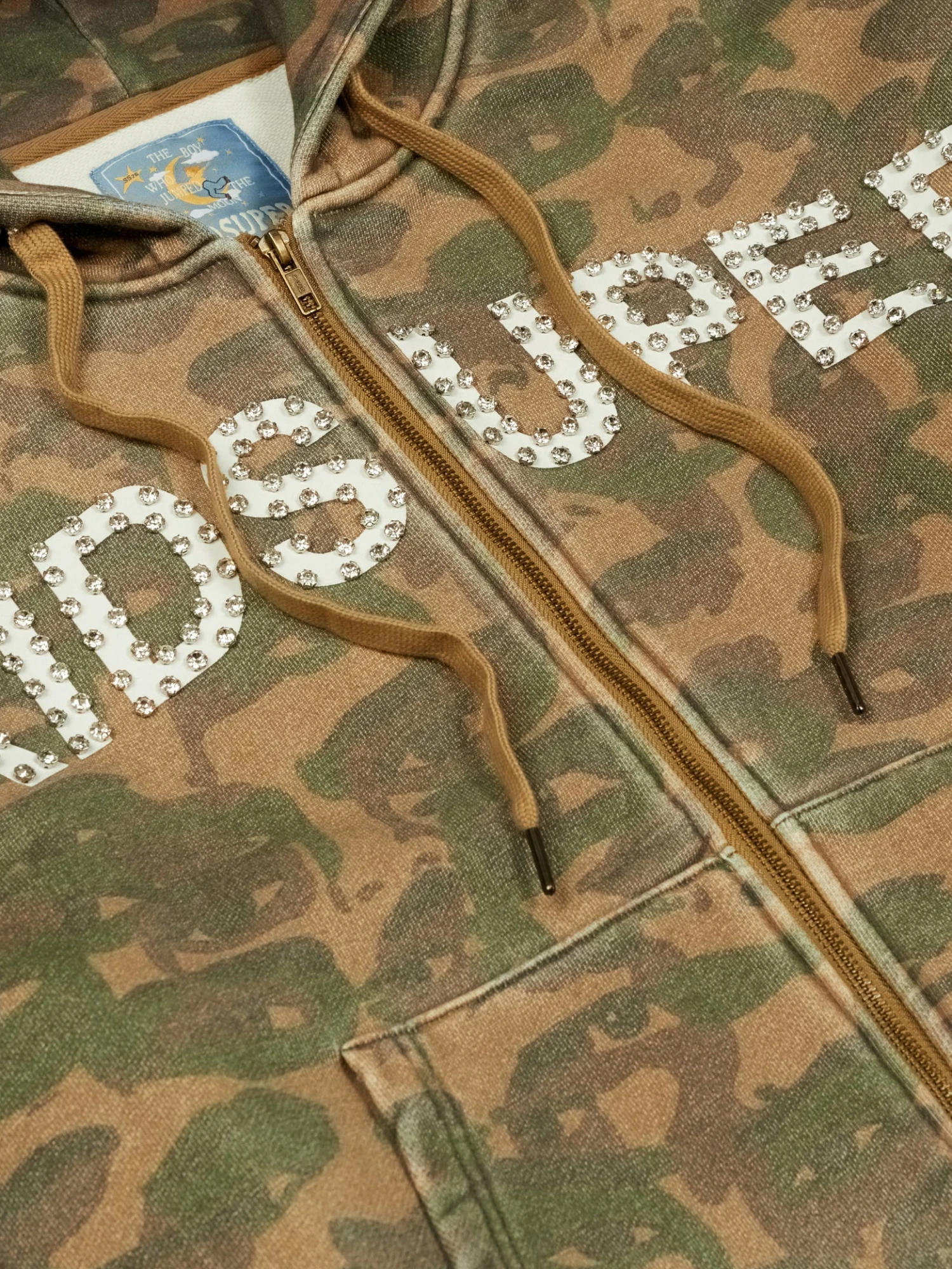 Зип-худи KidSuper Face Camo Dark Green