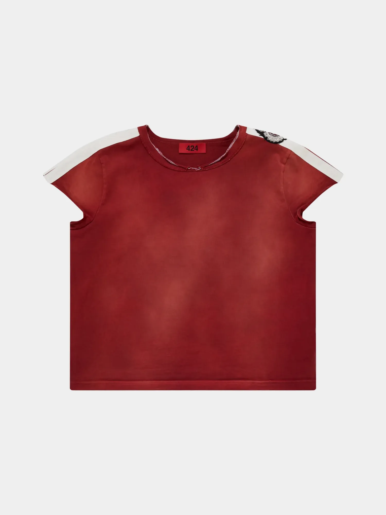 Футболка 424 Ribbed Baby Scallop Vintage Red