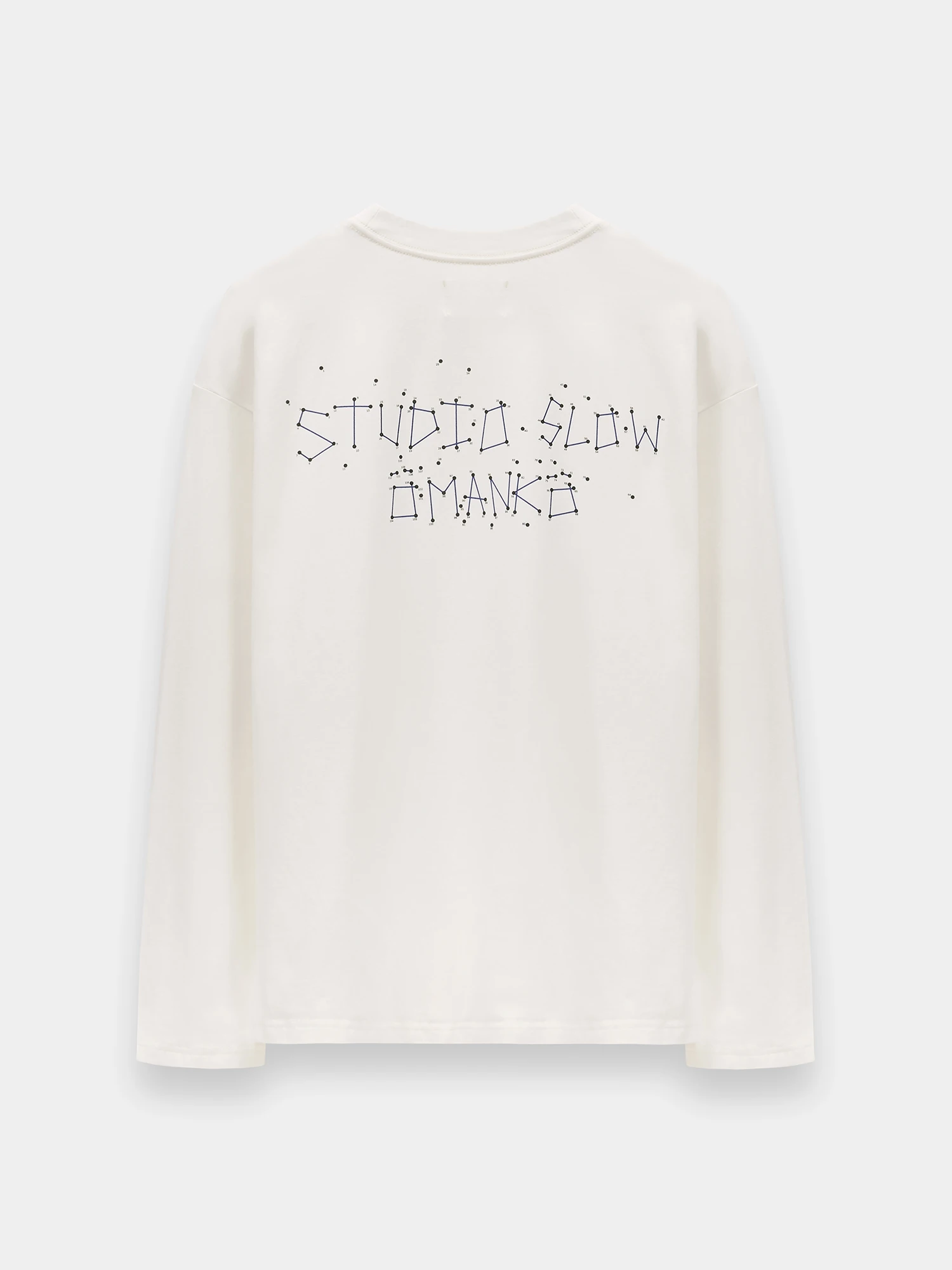 Лонгслив Studio Slow X ÖMANKÖ Dot-To-Dot LS Tee White
