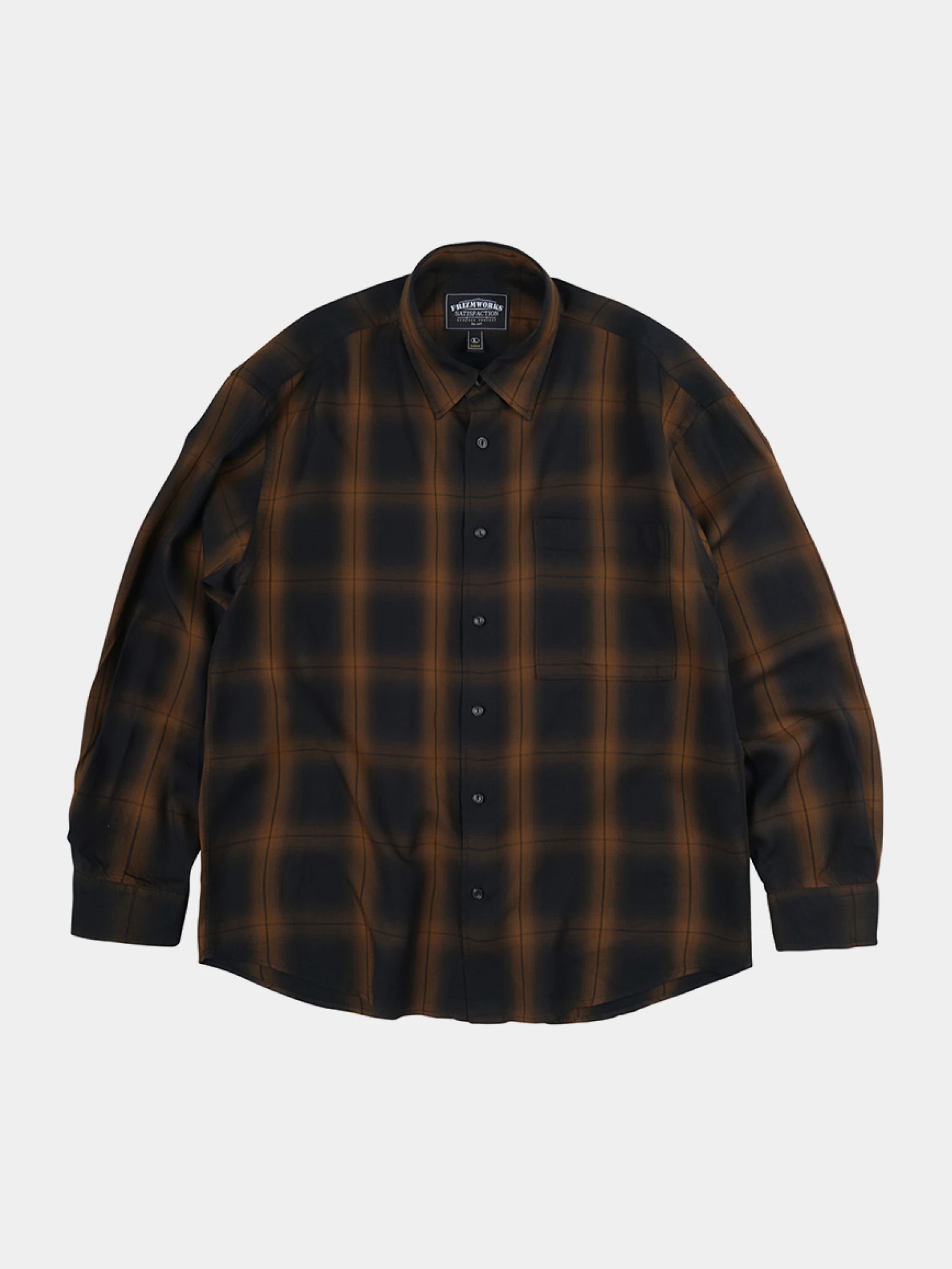 Рубашка FrizmWORKS Lyocell Check Relaxed Black