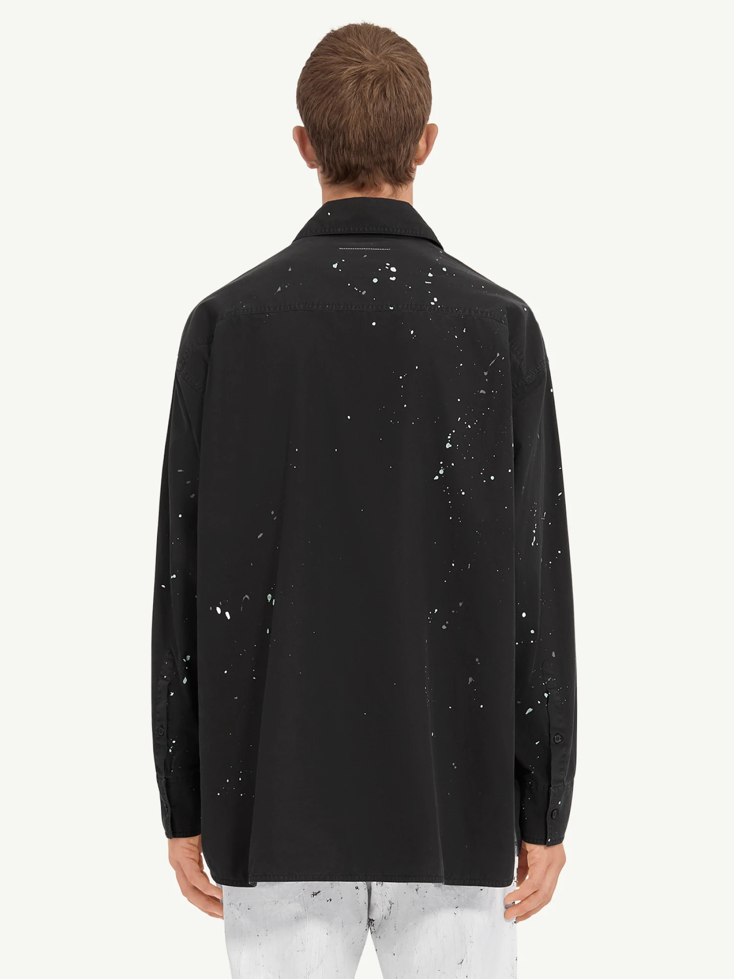 Рубашка MM6 Maison Margiela Paint Residue Black