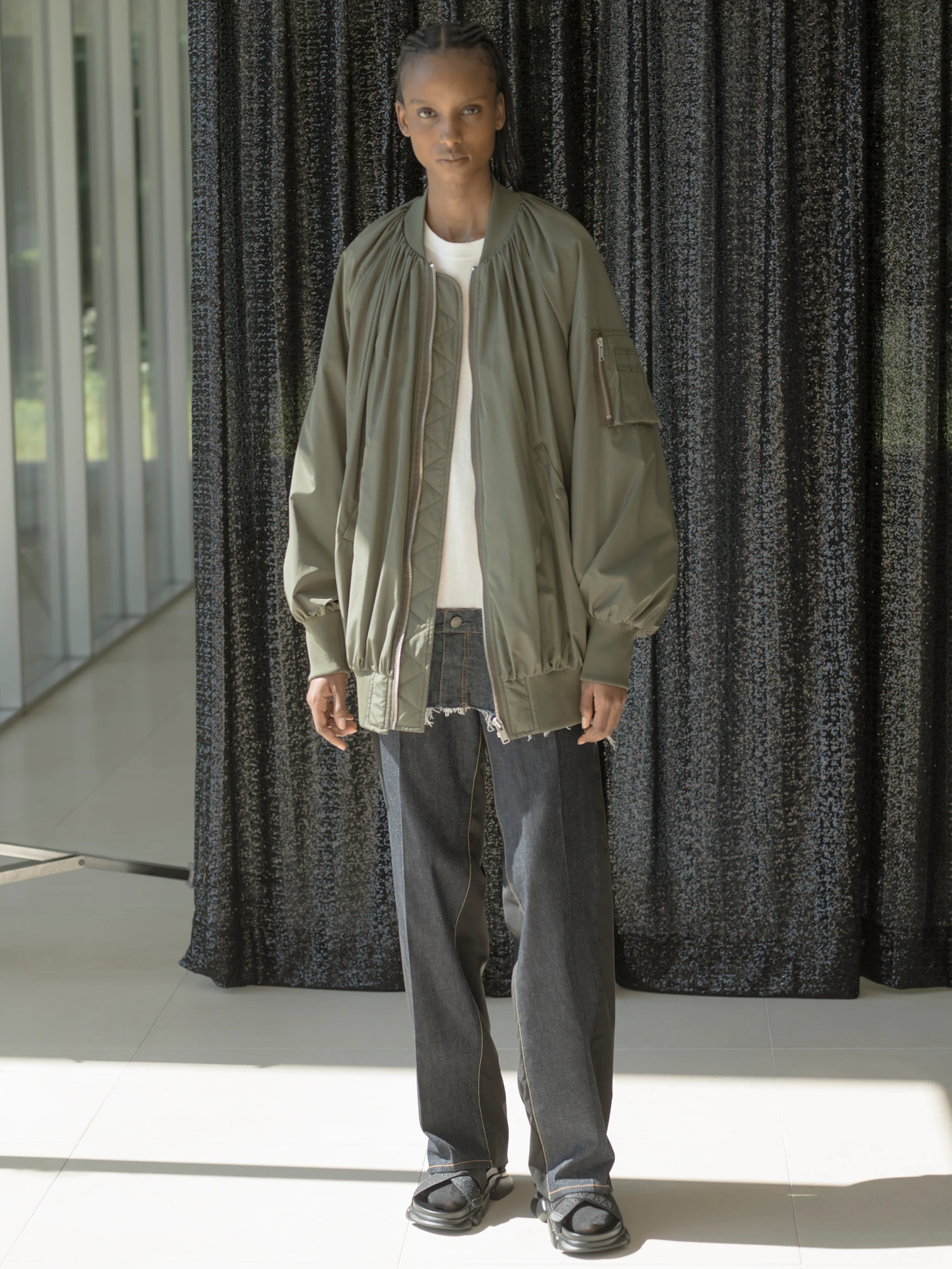 Женский бомбер UNDERCOVER Taffeta Drape MA-1 Khaki