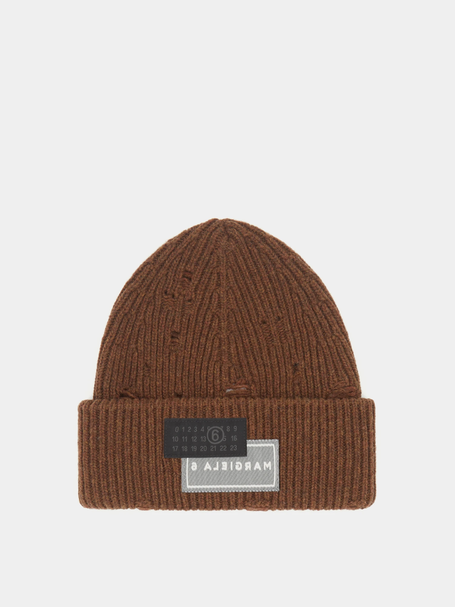 Шапка MM6 Maison Margiela Distressed Brown