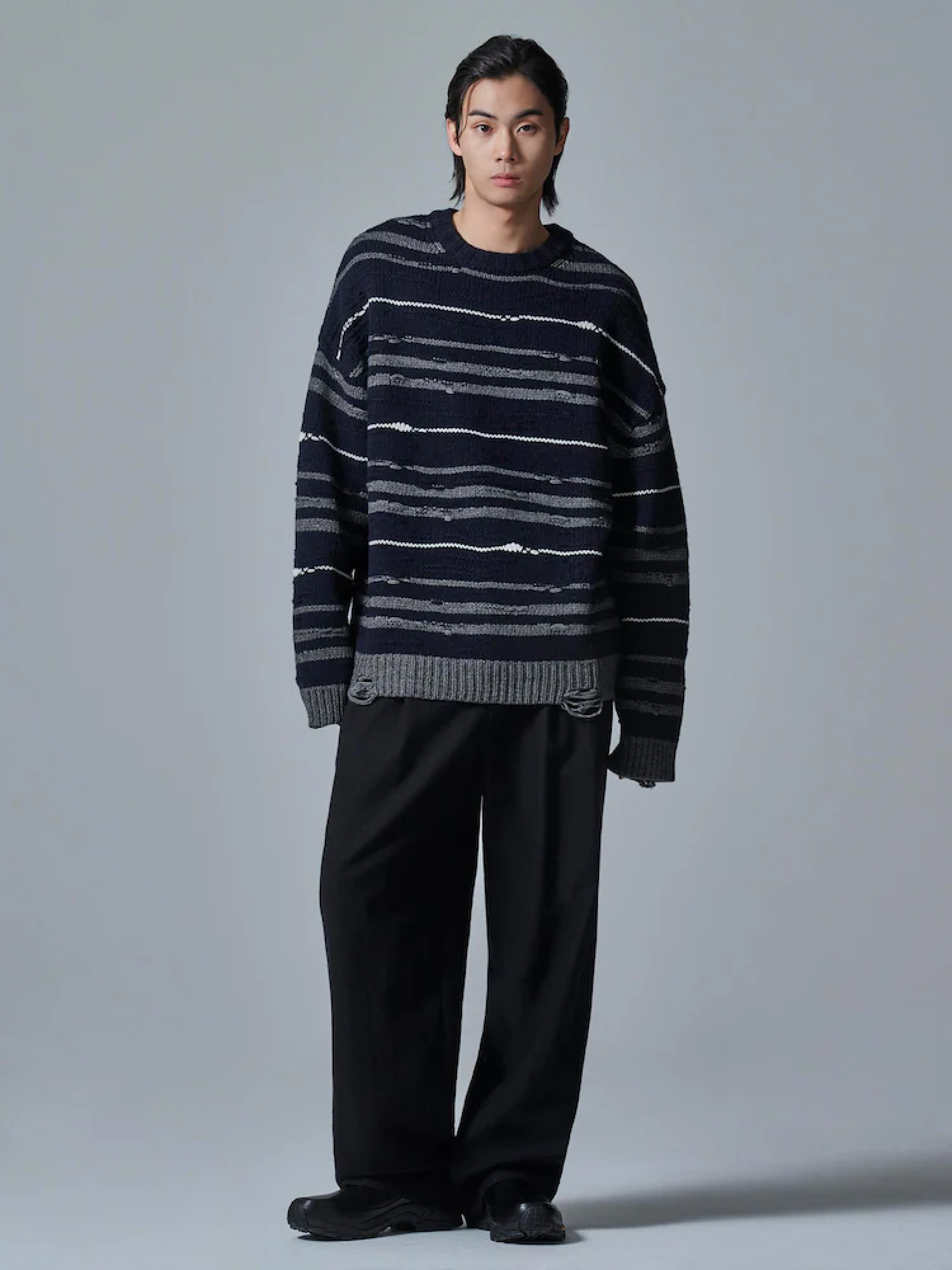Свитер JUUN.J Hand Drawn Stripe Navy