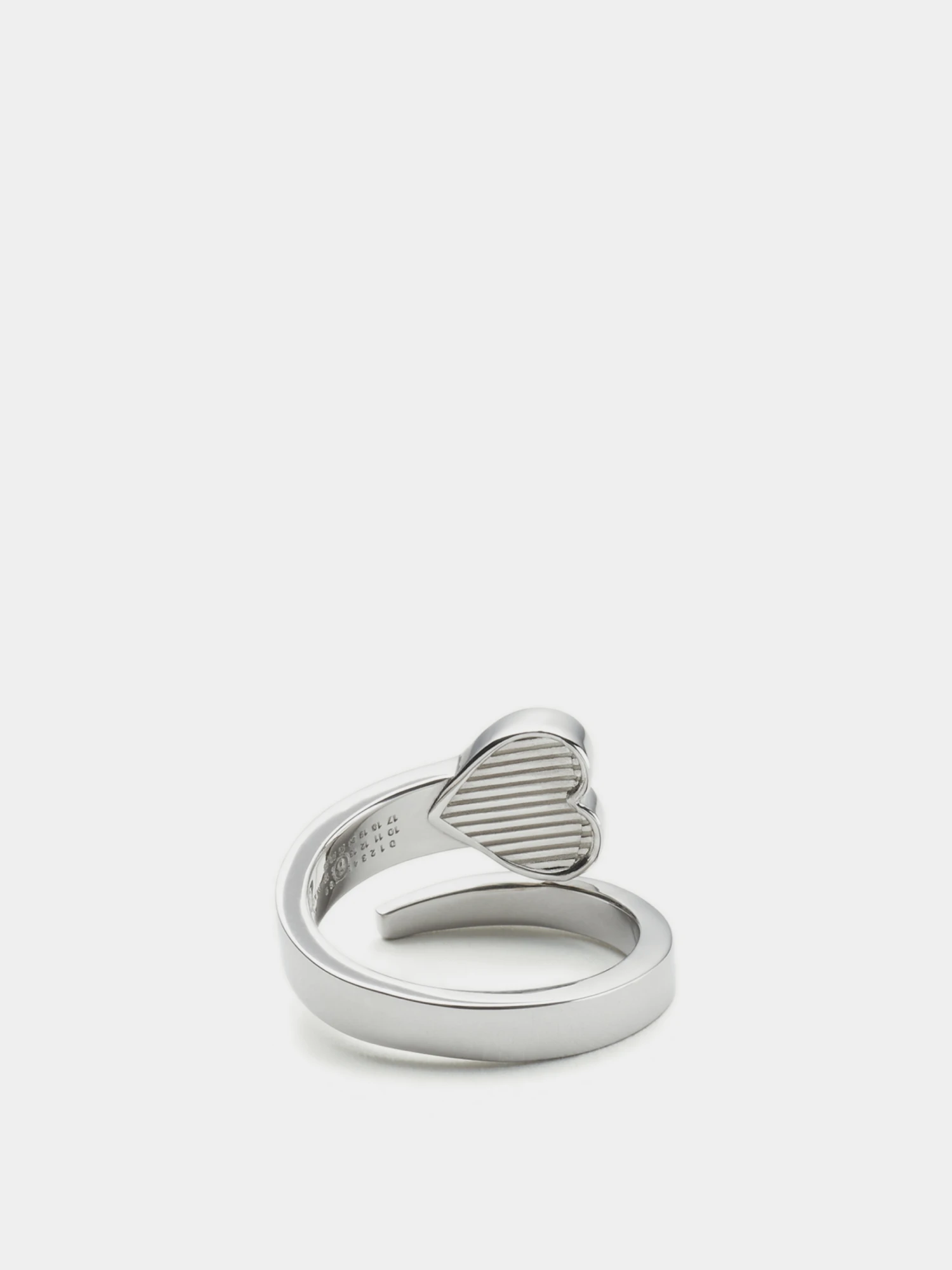 Кольцо MM6 Maison Margiela Arrow Heart Open Polished Palladio