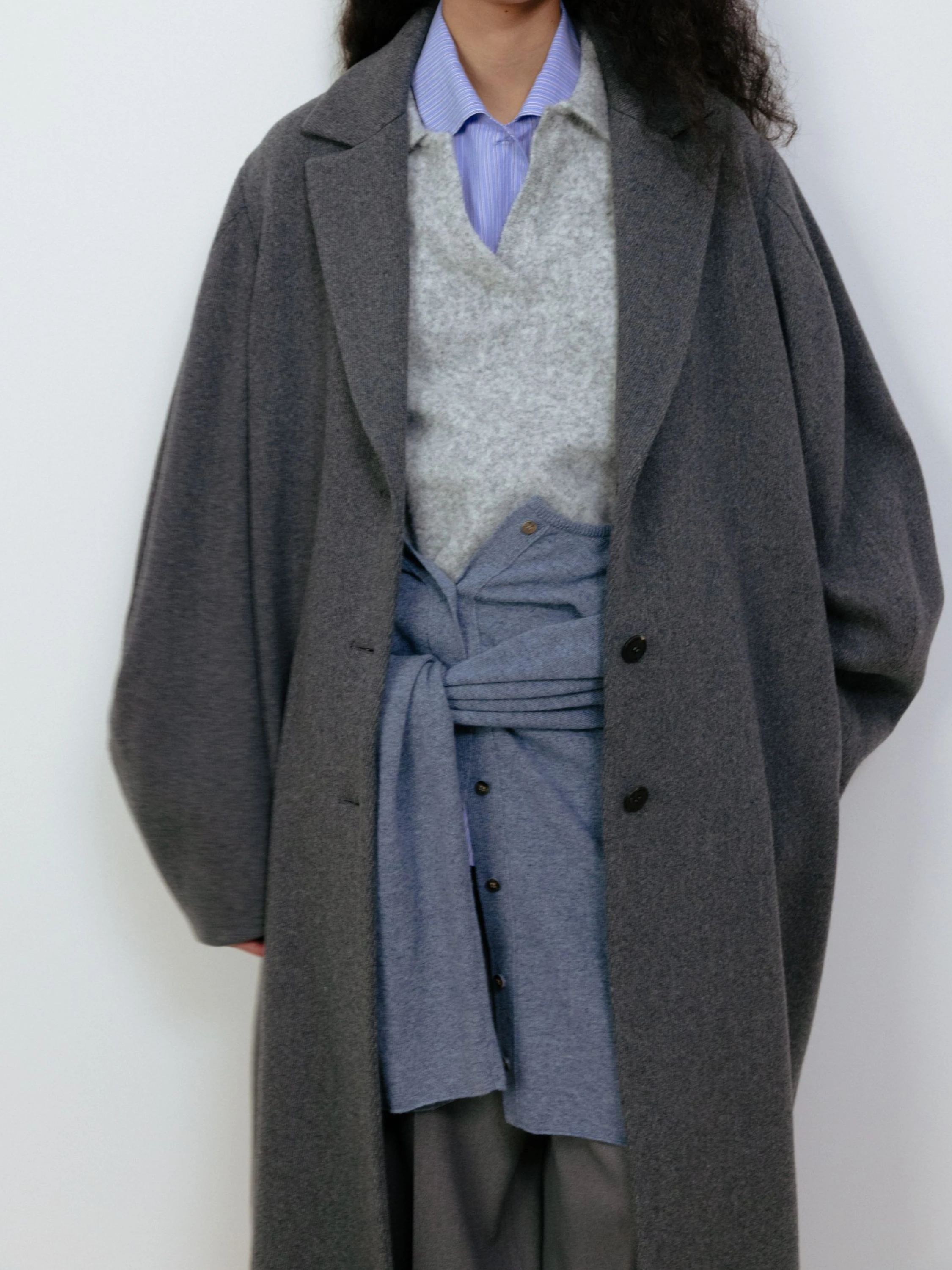 Женское пальто LE17SEPTEMBRE Ballon Arm Coat Gray