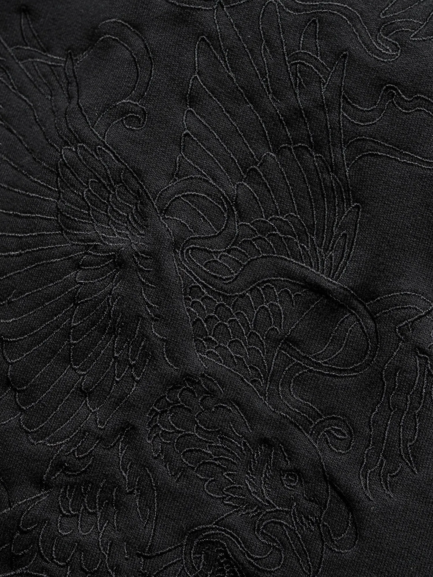 Кимоно MAHARISHI 1495 Crow & Heron Sweat Kimono Black