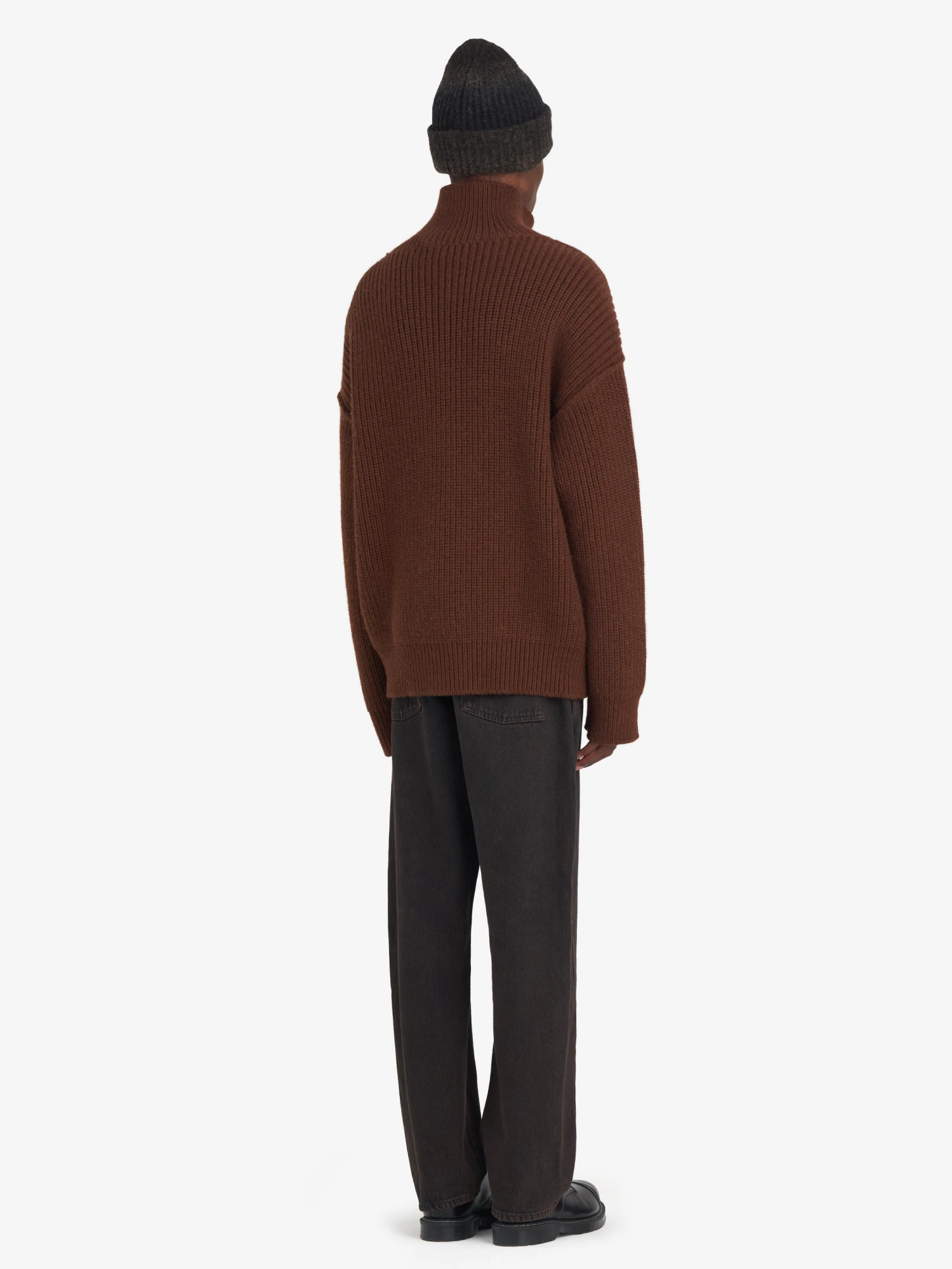 Халф-зип Études Military Rib Dk Brown