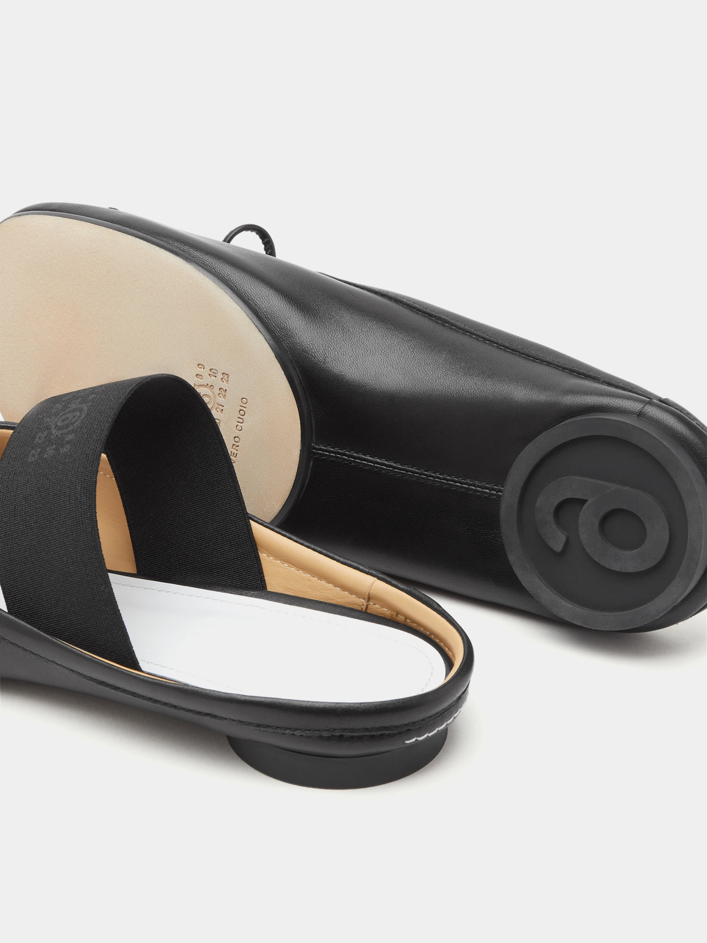 Женские сандалии MM6 Maison Margiela Slip-on Ballerinas Black