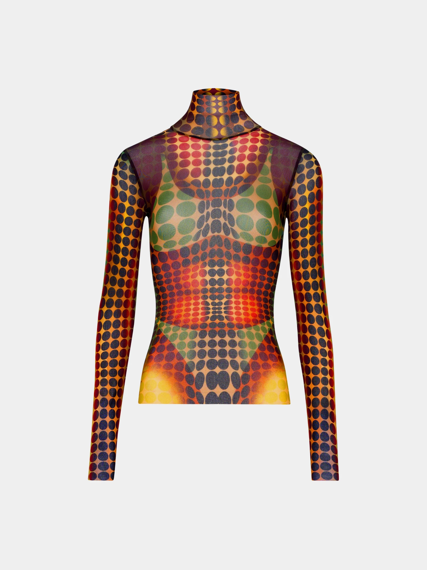 Женская водолазка Jean Paul Gaultier Re-Edition Orange/Blue/Brown