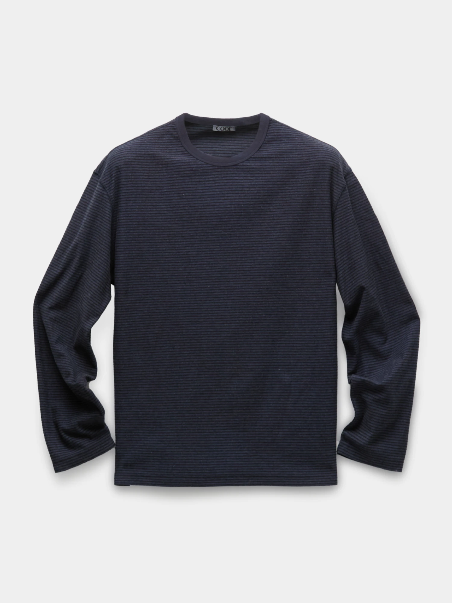 Лонгслив COOR Dying Pin Stripe Washed Navy
