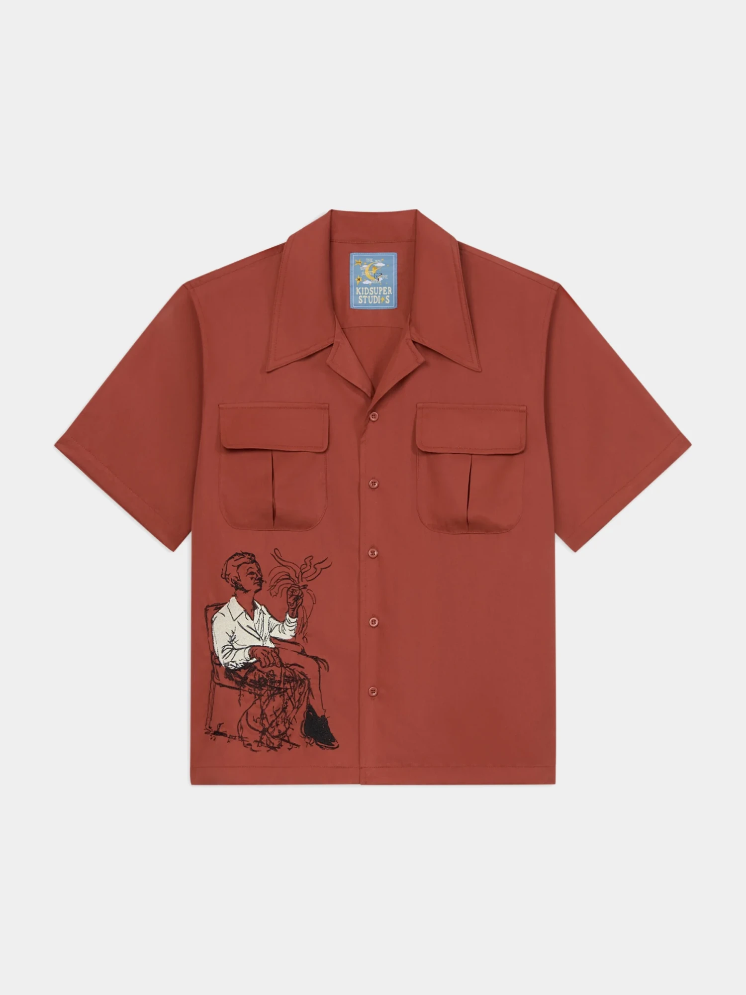 Рубашка KidSuper Technicolor Dreams Lycra Shirt Burgundy