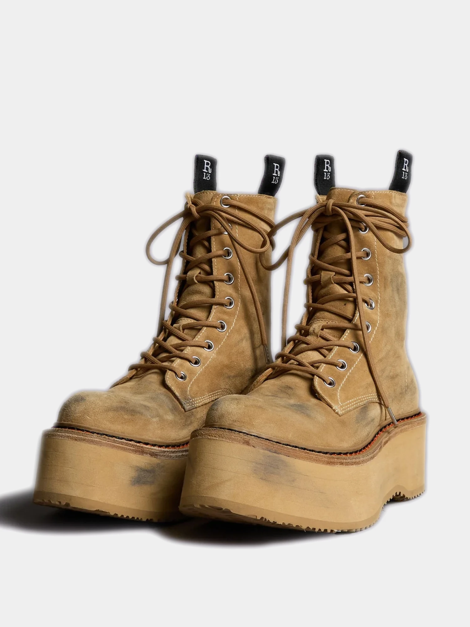 Женские ботинки R13 Double Stack Boots Khaki