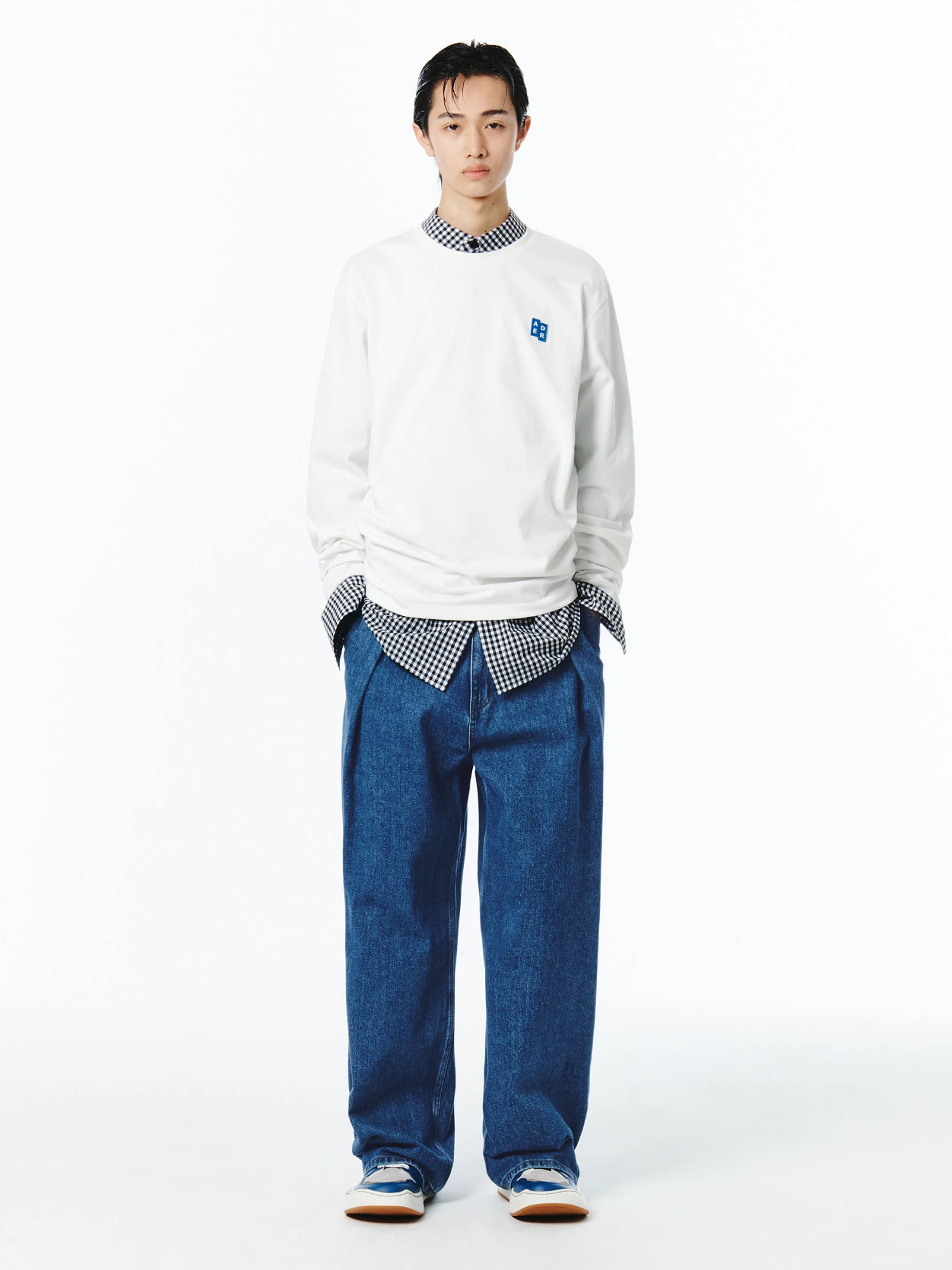 Лонгслив ADERERROR Sig; BL Tag L/S 01 Off White