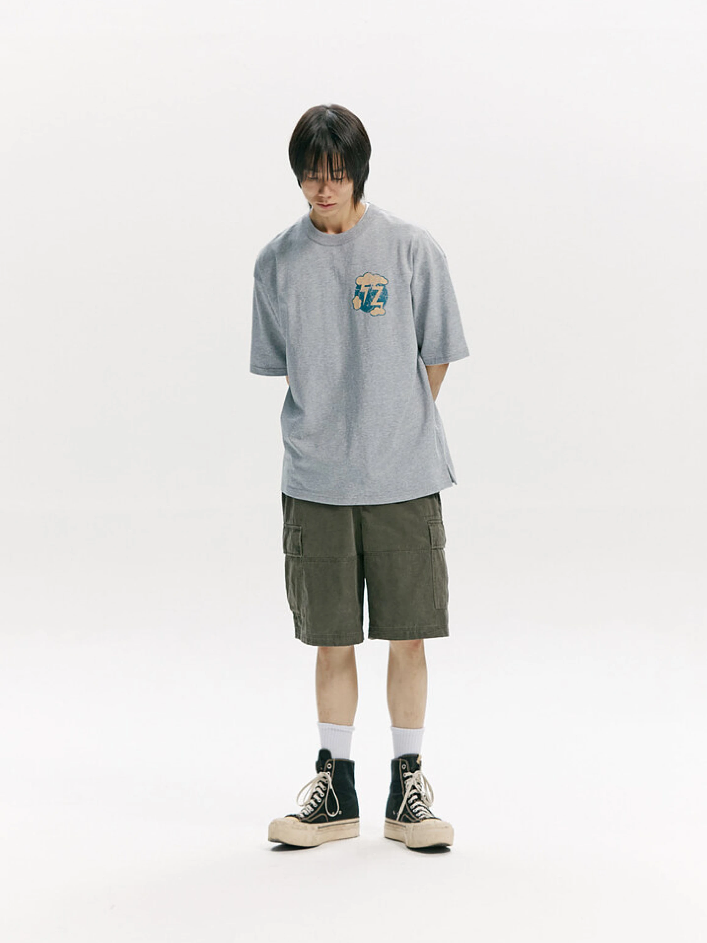 Шорты FrizmWORKS Faded Cotton Cargo Olive