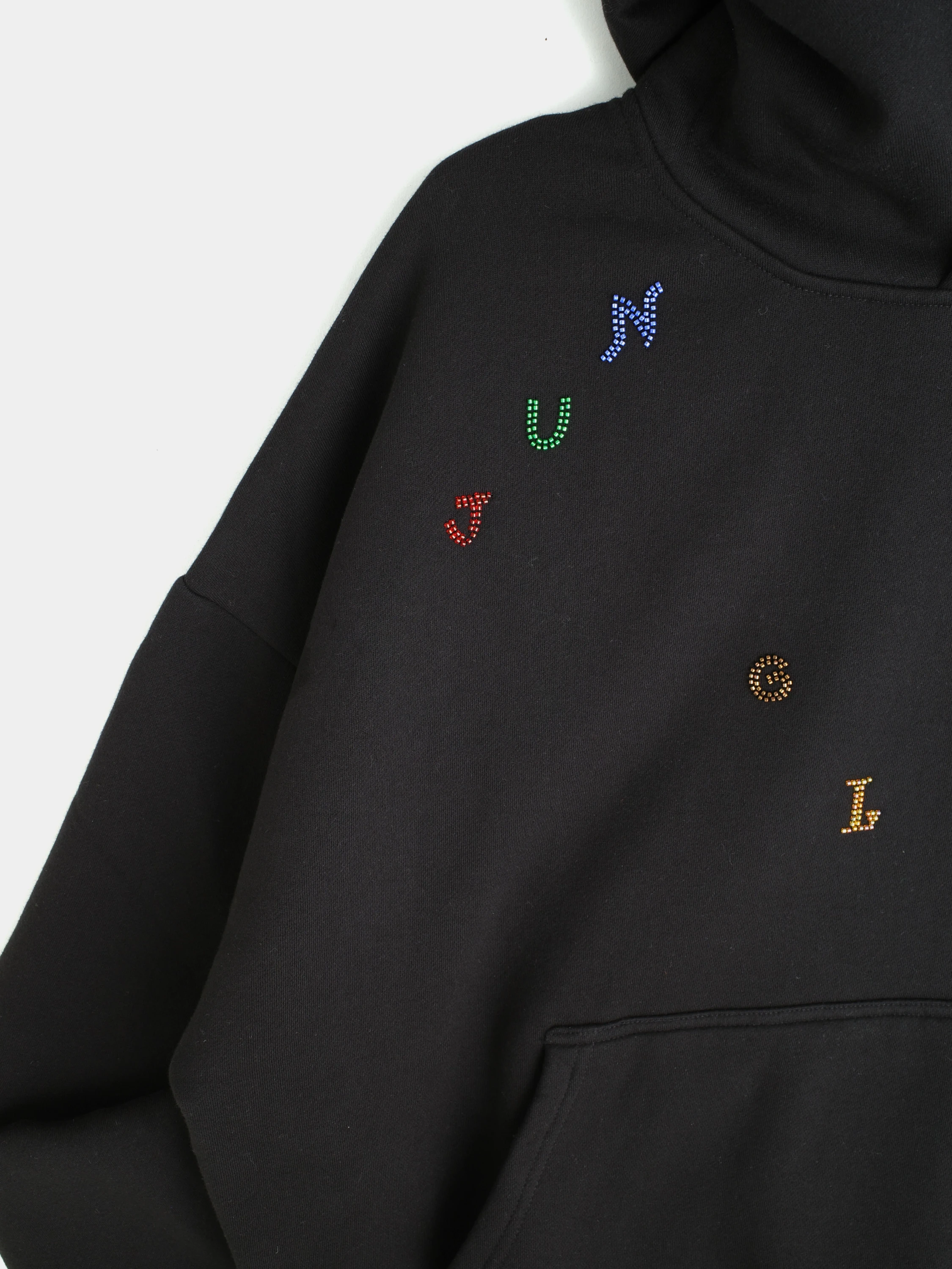 Худи Jungles Jungles Beaded Letters Black