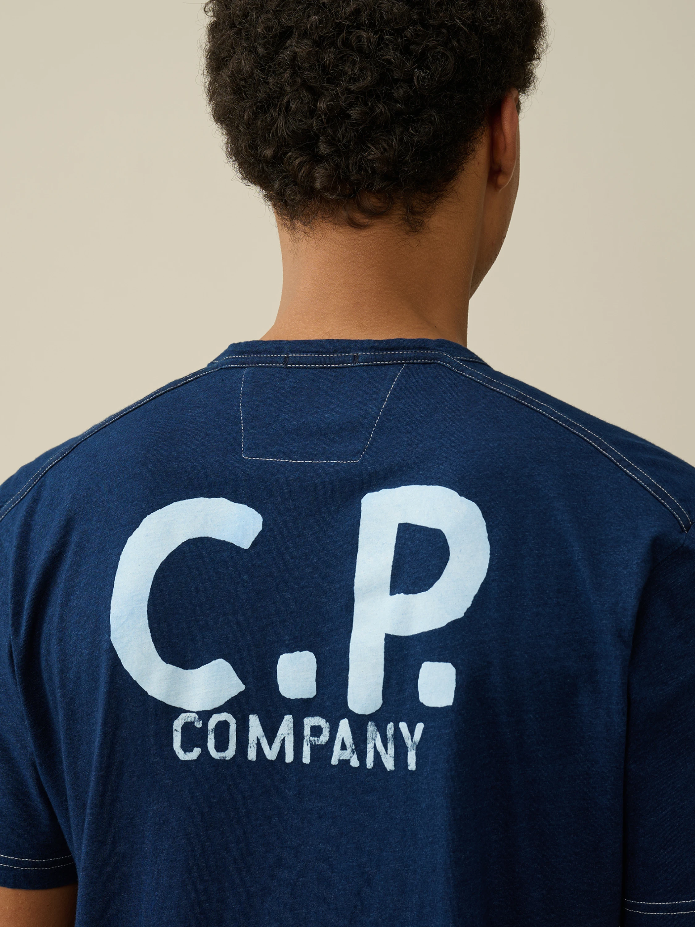 Футболка C.P. Company Indigo Jersey T-Shirt Stone Bleach