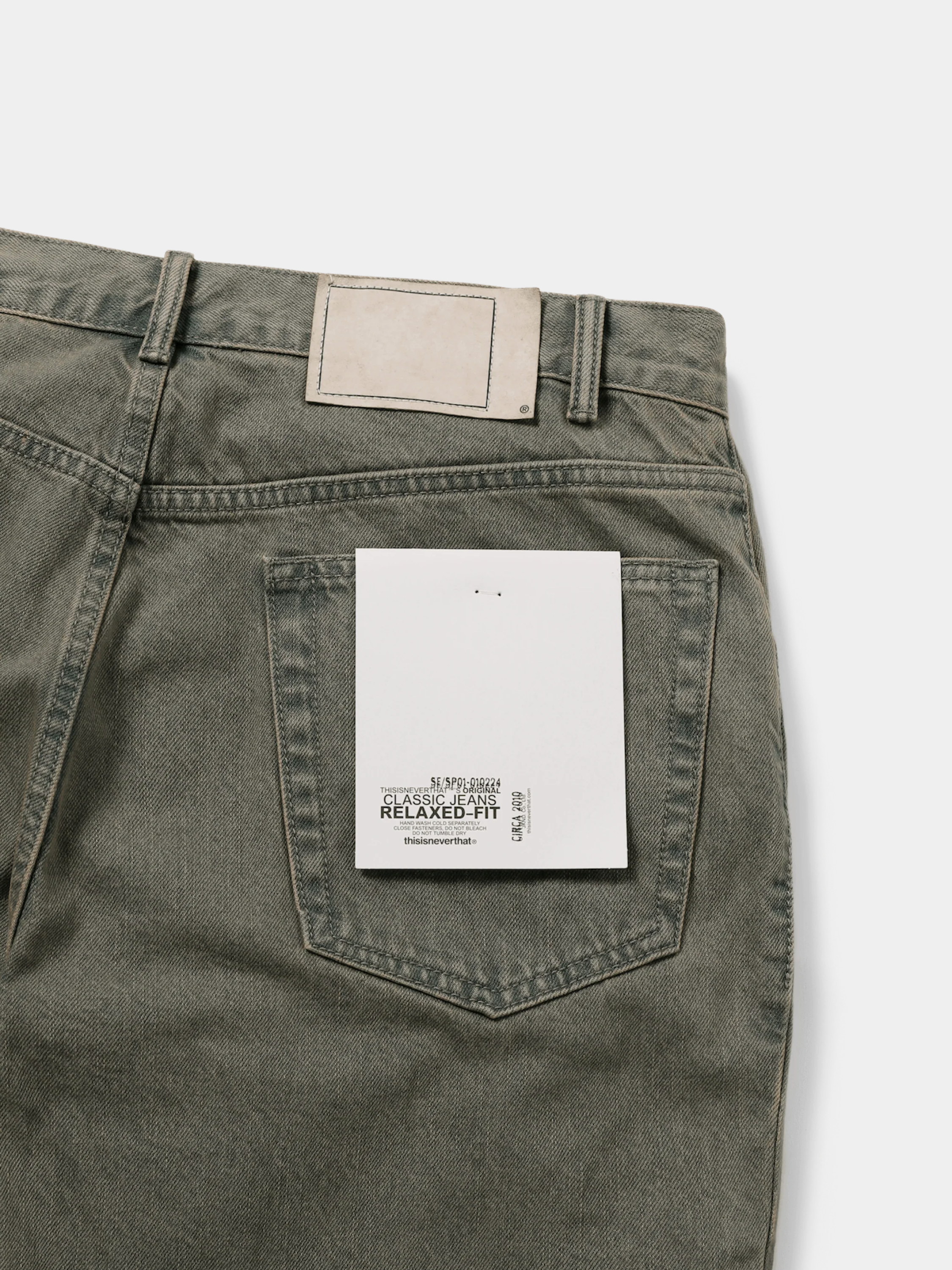 Джинсы thisisneverthat Relaxed Jeans Grey Green