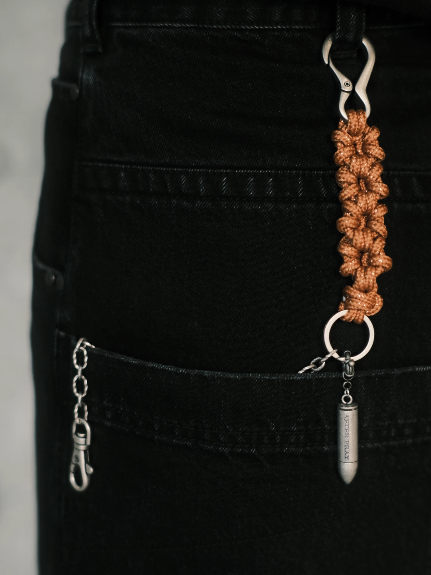 Брелок AFTER PRAY Flower Rope Chain Keyring Tangerine