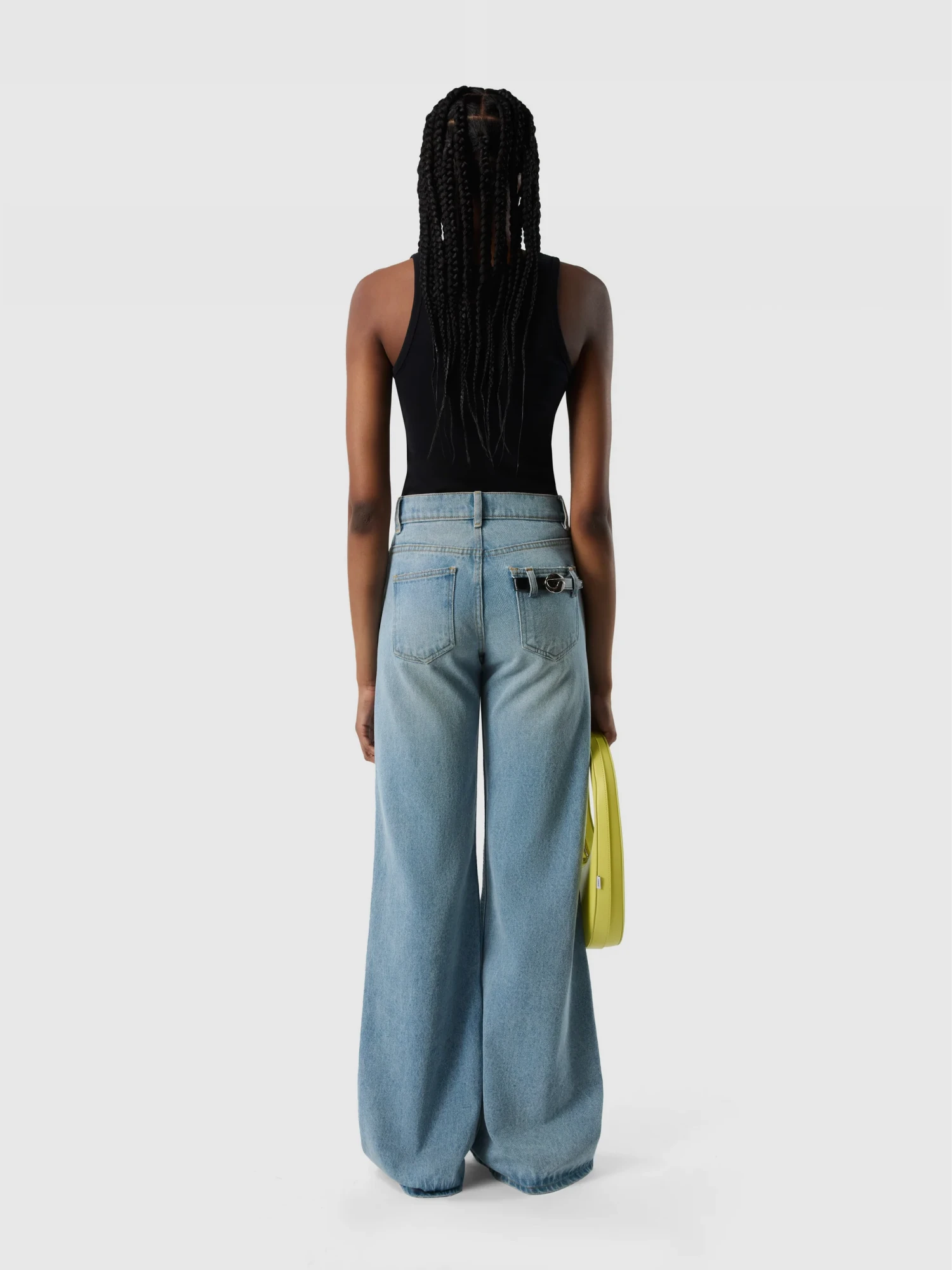 Женские Джинсы Coperni Wide Leg Pants Blue