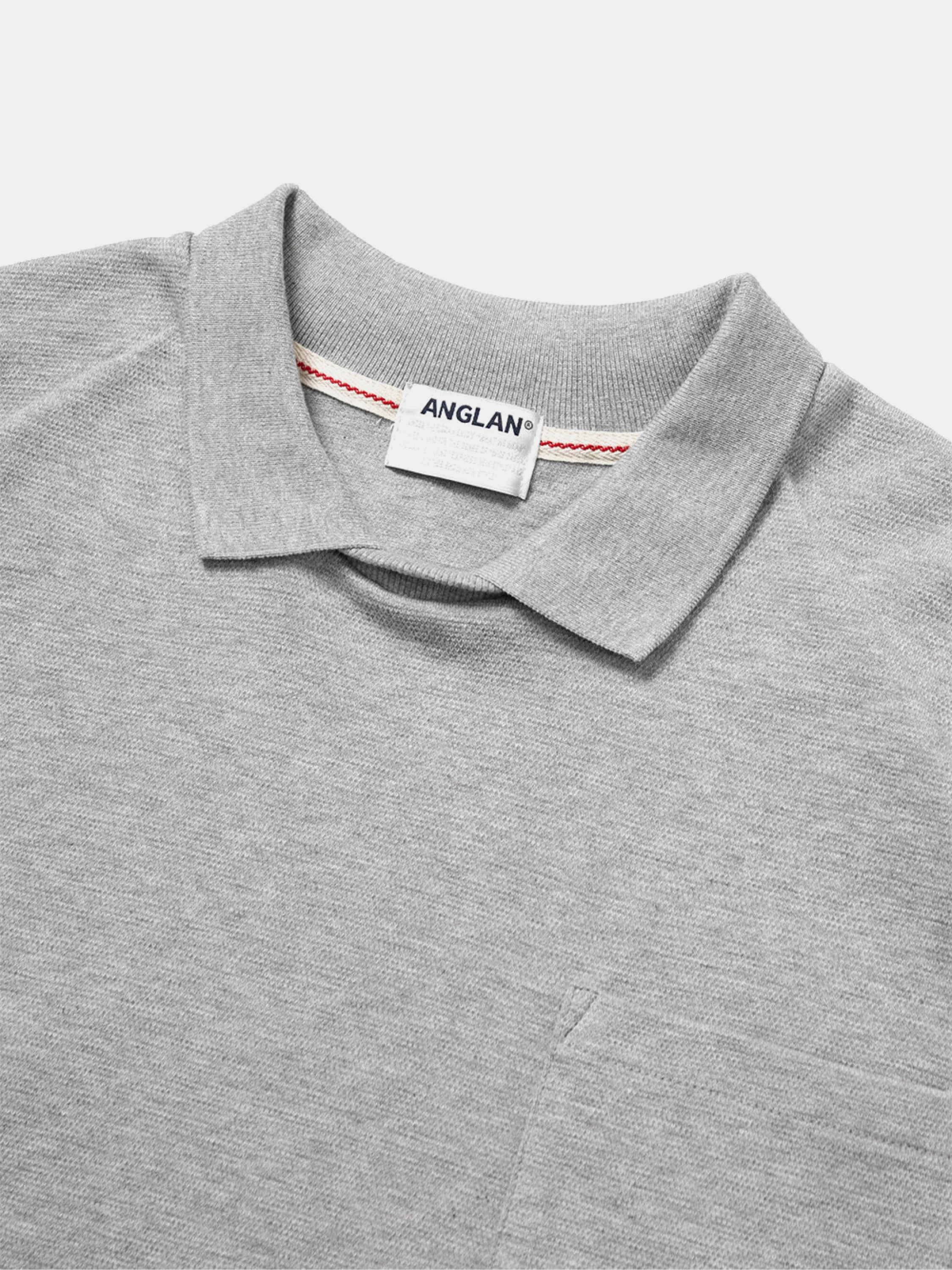 Футболка ANGLAN Pocket Wing Collar Half Tee Grey