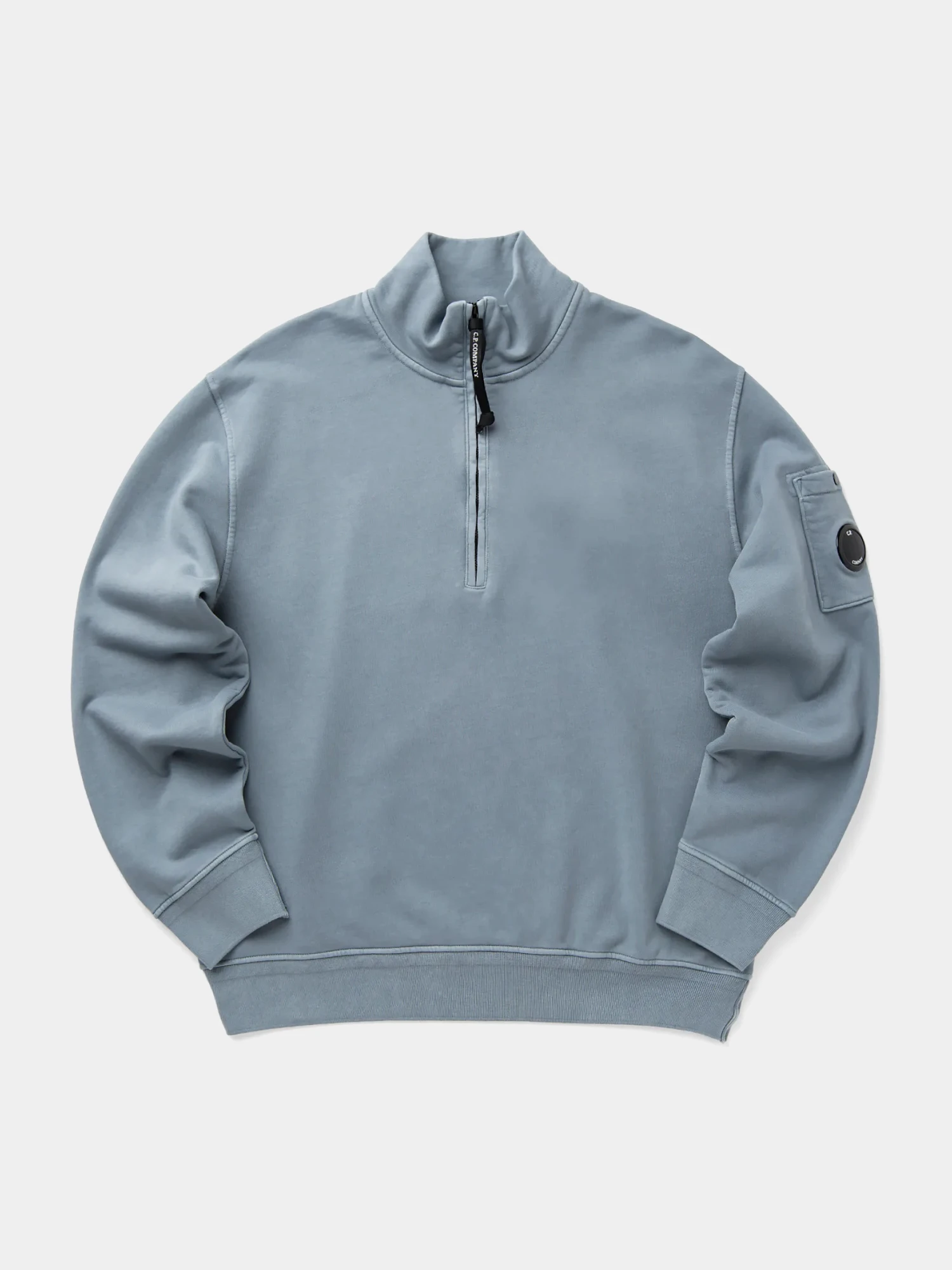 Халф-зип C.P. Company Cotton Diagonal Fleece Stormy Weather