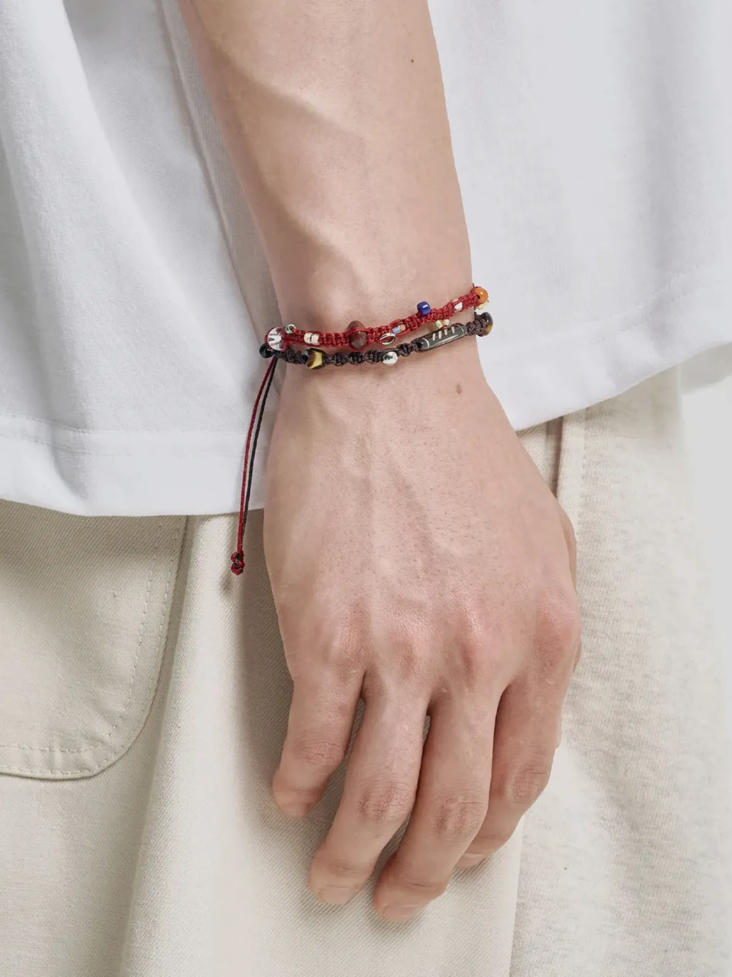 Браслет AJOBYAJO Wabisabi Knot Layered Red