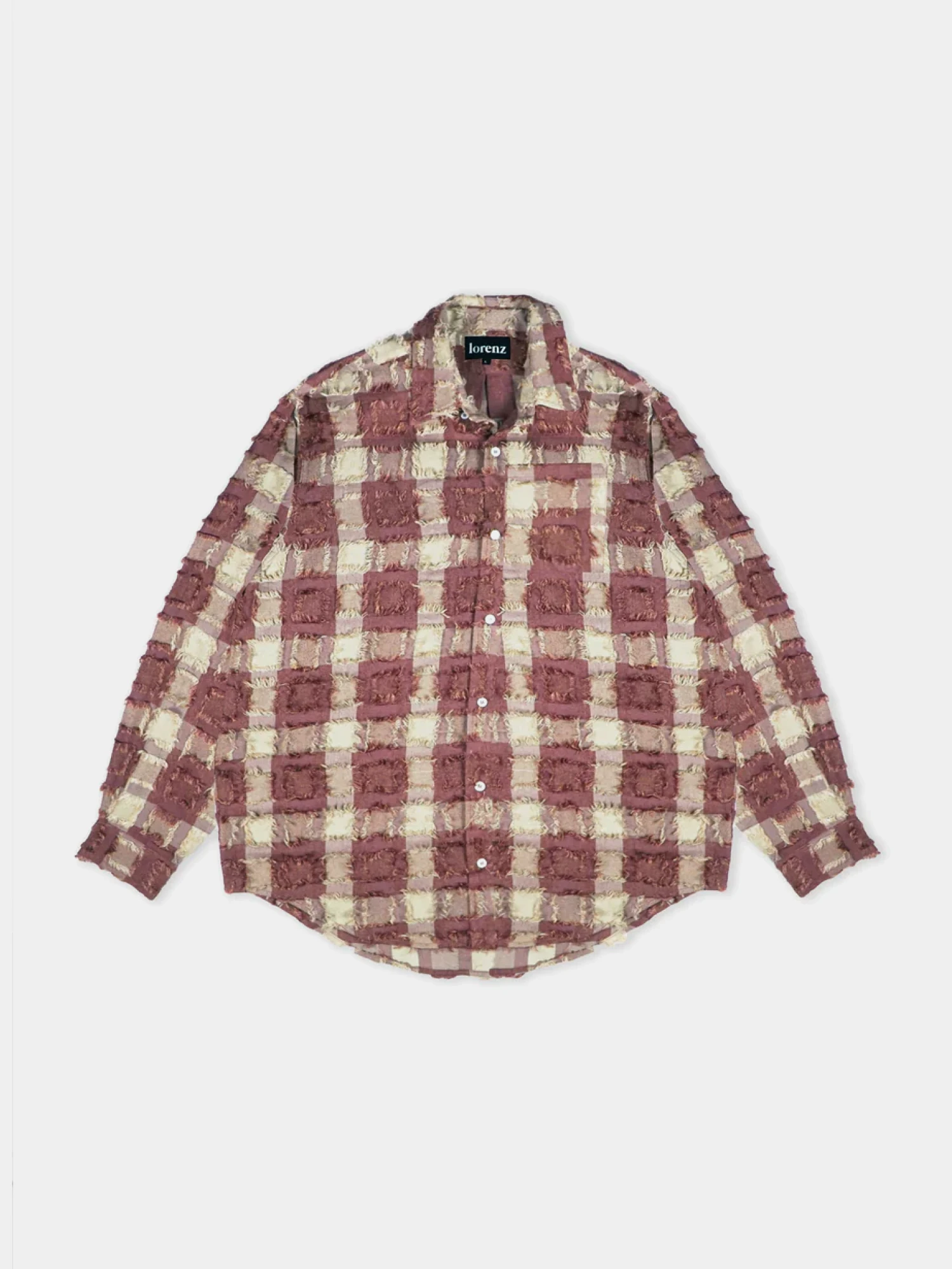 Рубашка lorenz Checked Fringe Shirt Brown