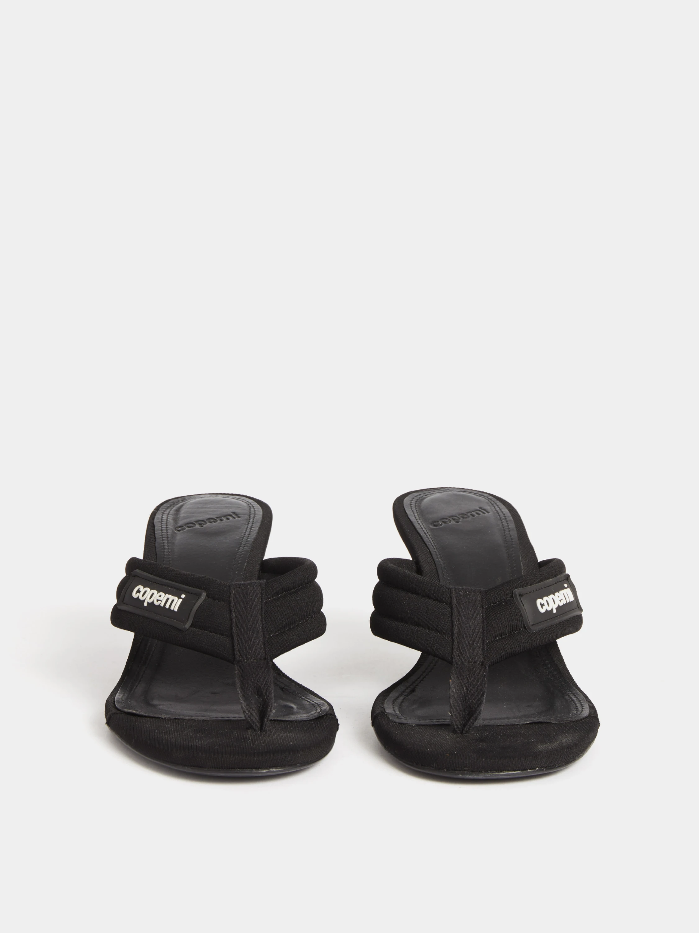 Женские сандалии Coperni Branded Thong Sandal Black